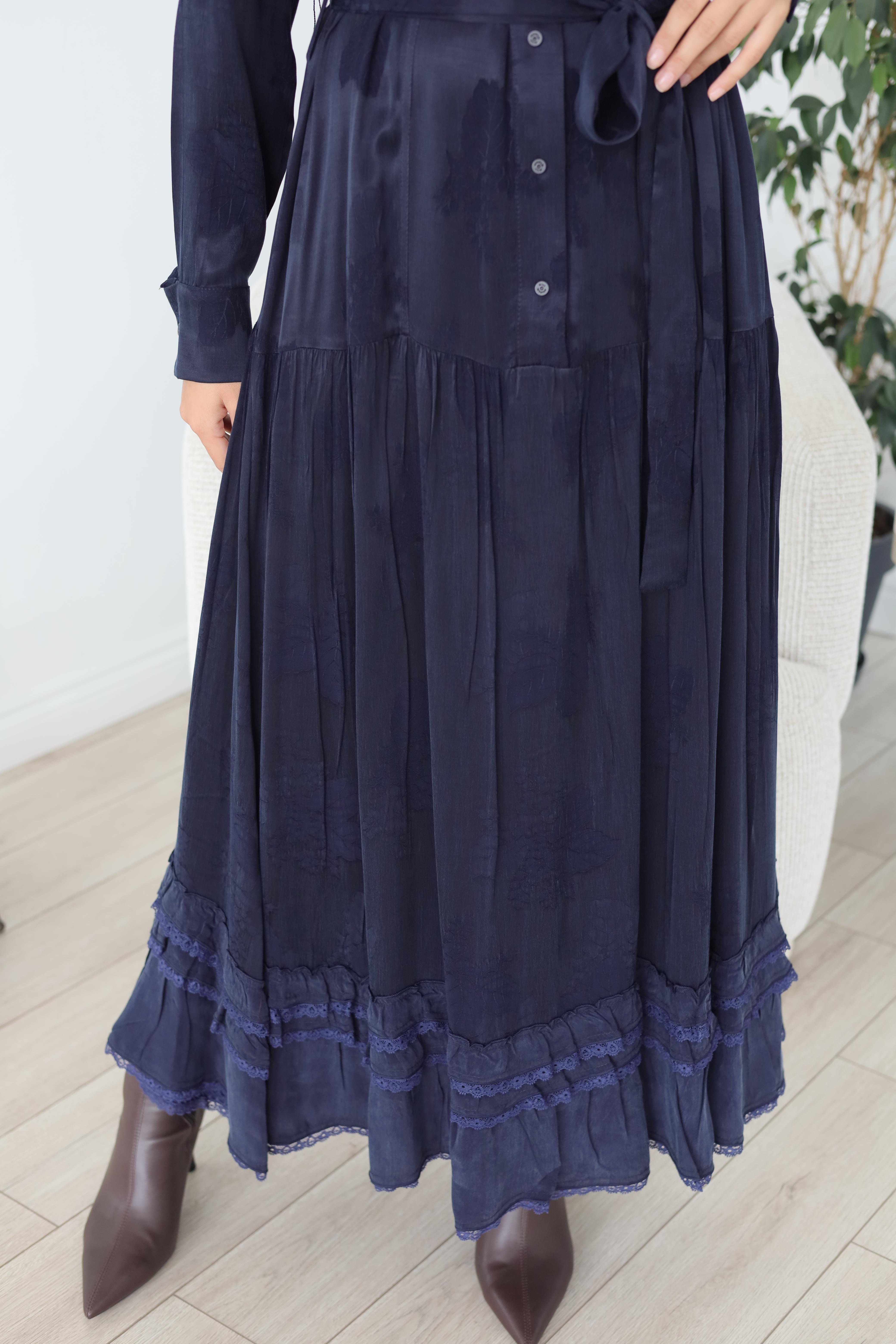 Misswhence Kendinden Desenli Elbise 38809