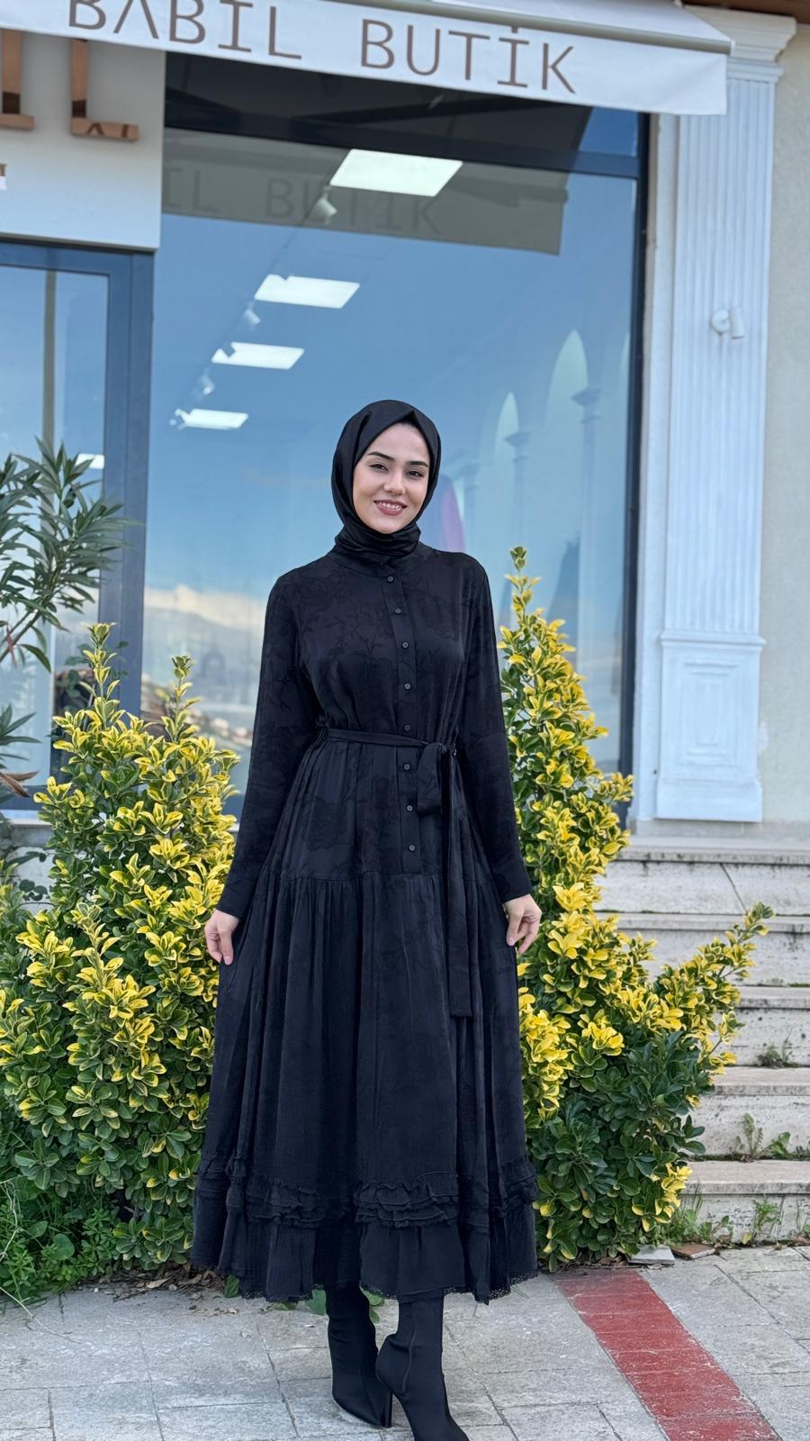 Misswhence Kendinden Desenli Elbise 38809