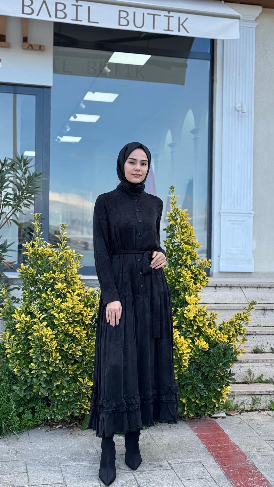 Misswhence Kendinden Desenli Elbise 38809