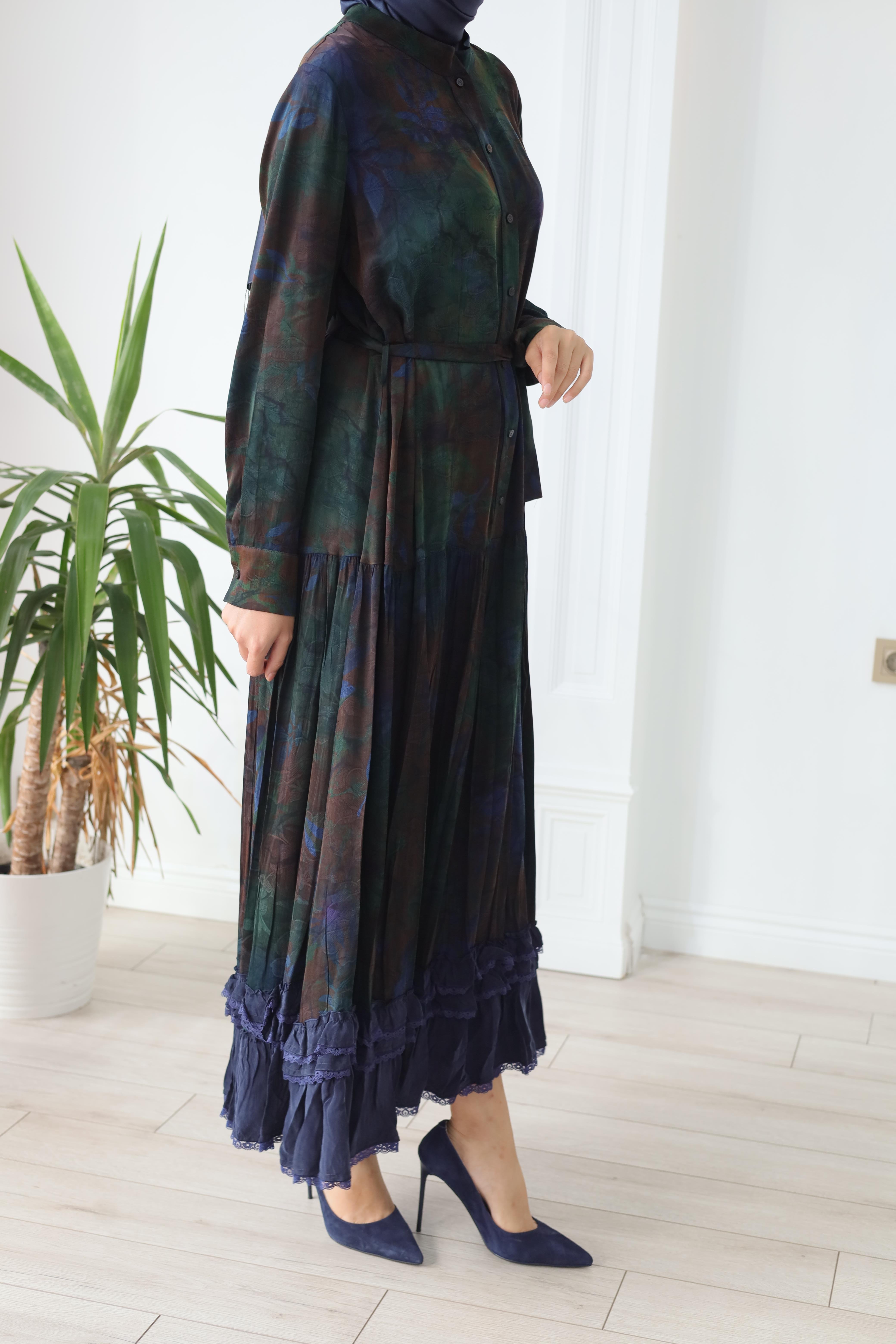 Misswhence Kendinden Desenli Elbise 38809