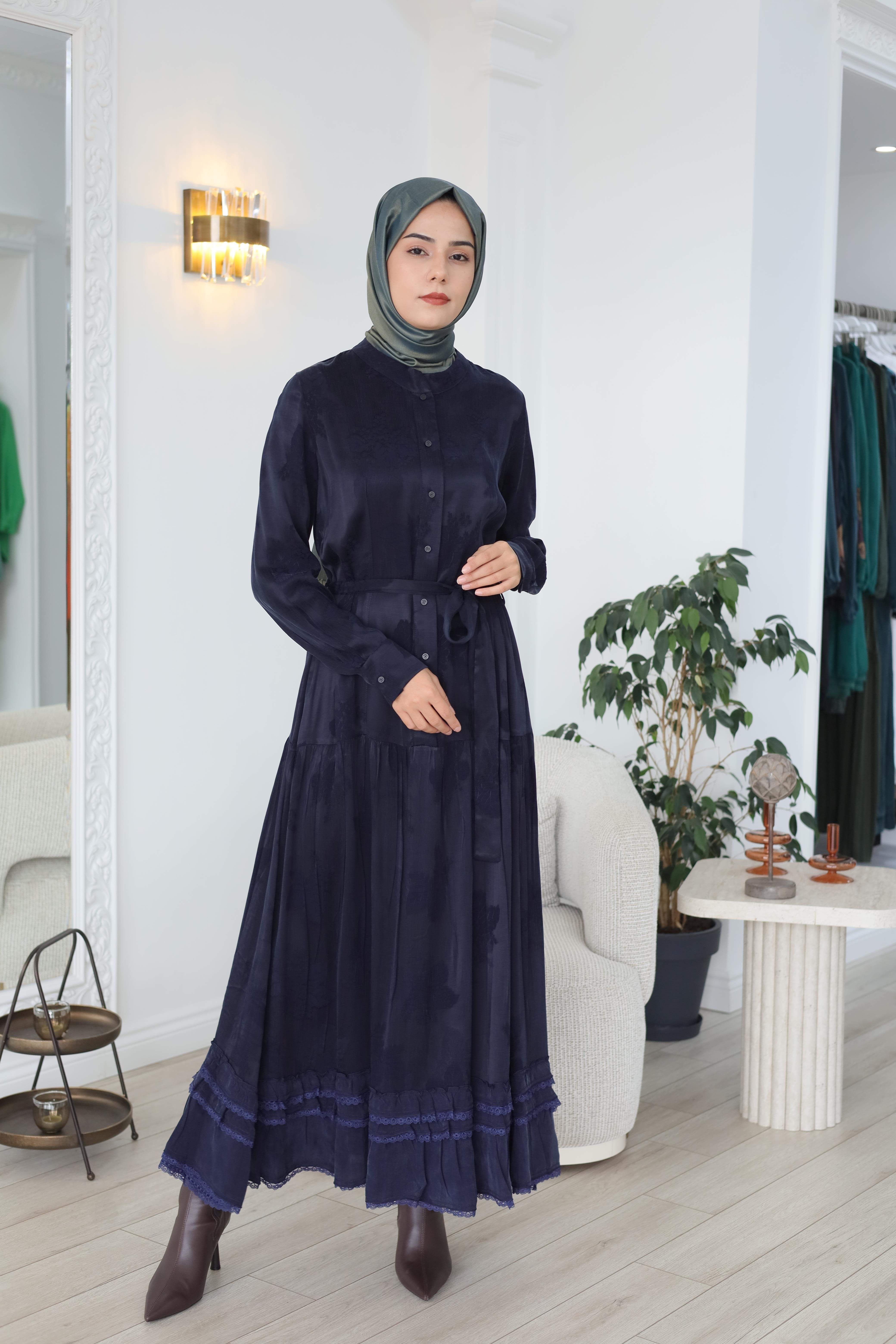 Misswhence Kendinden Desenli Elbise 38809