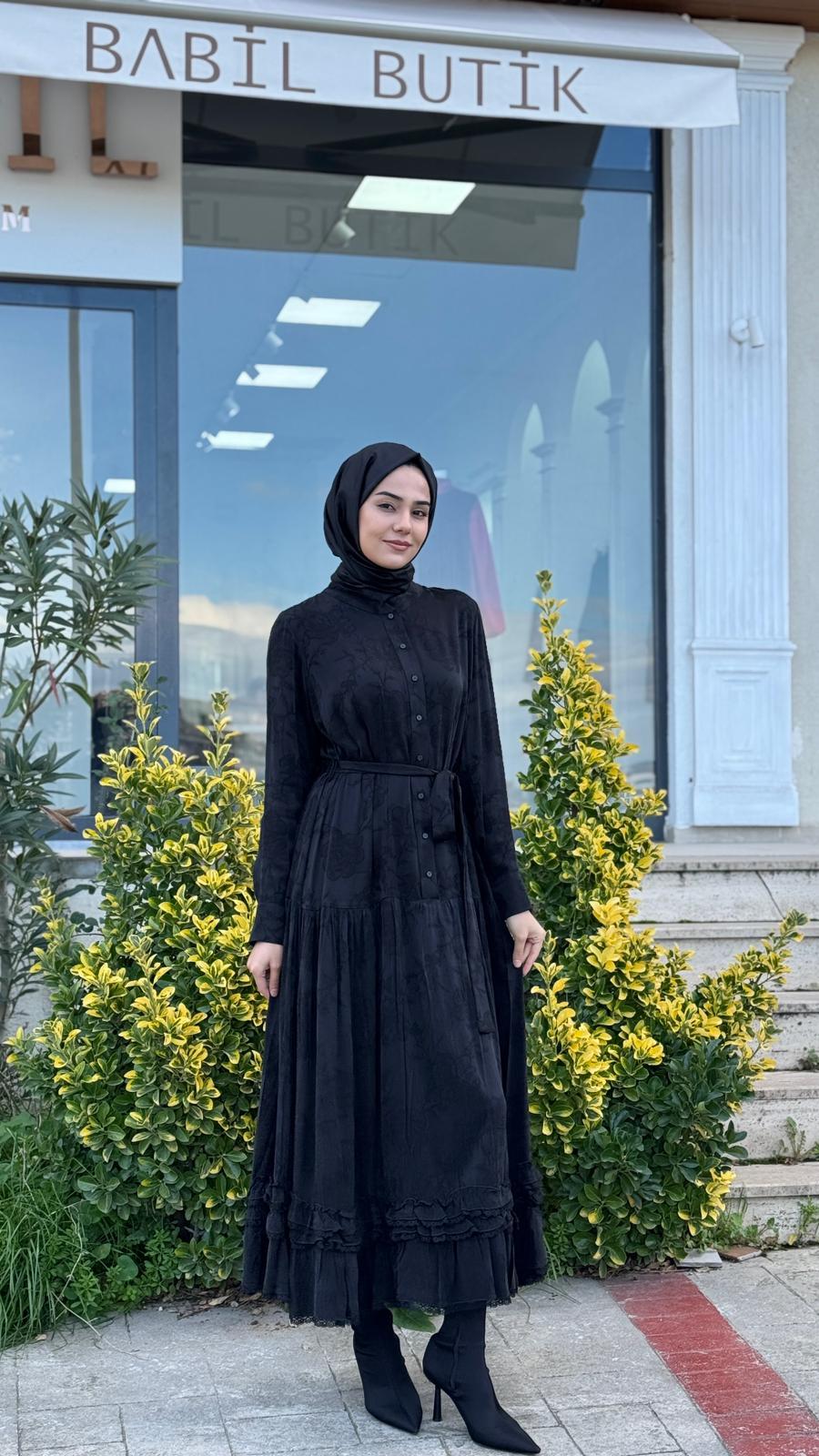 Misswhence Kendinden Desenli Elbise 38809