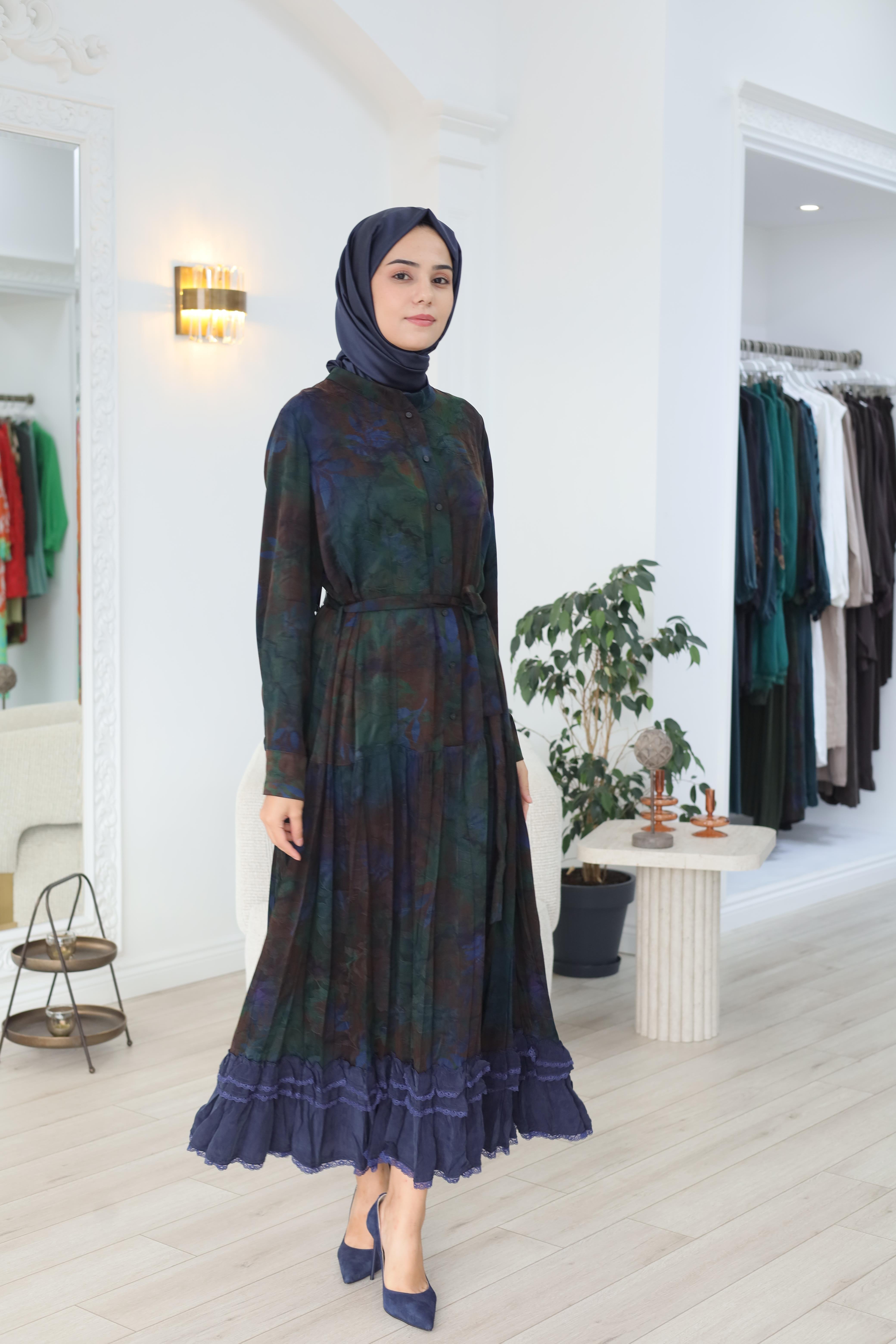 Misswhence Kendinden Desenli Elbise 38809