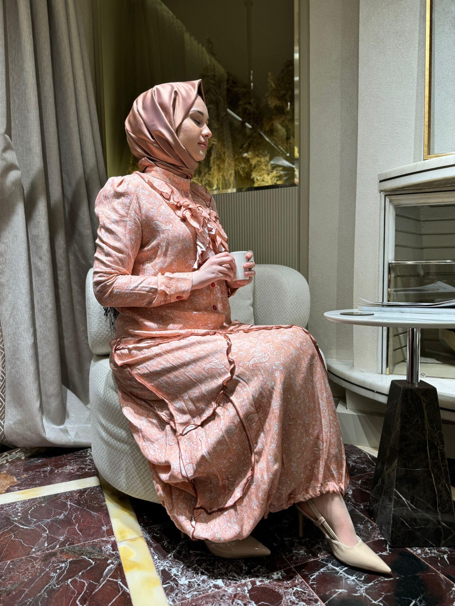 Misswhence Keten İpek Takım Pembe 35302
