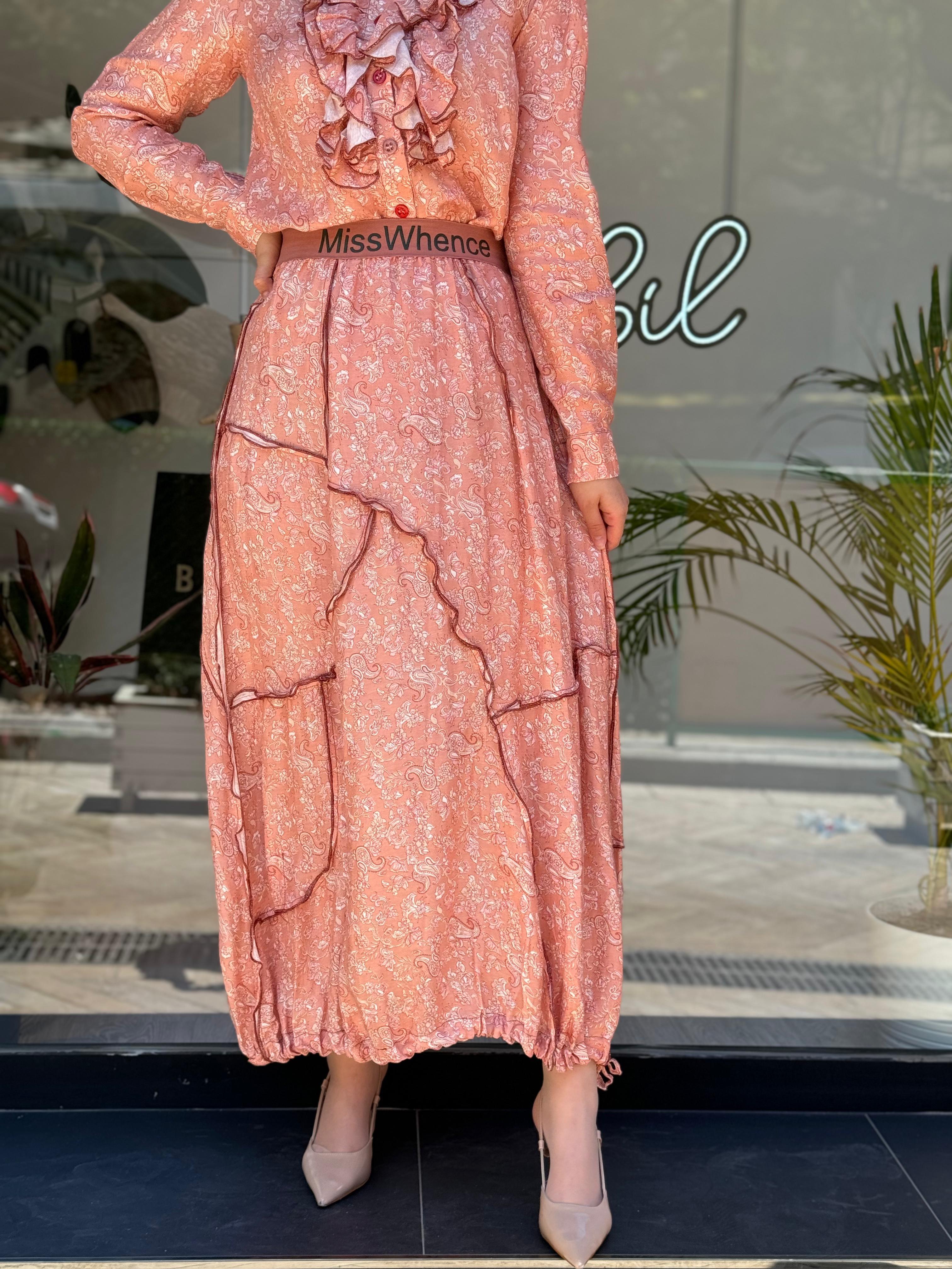 Misswhence Keten İpek Takım Pembe 35302