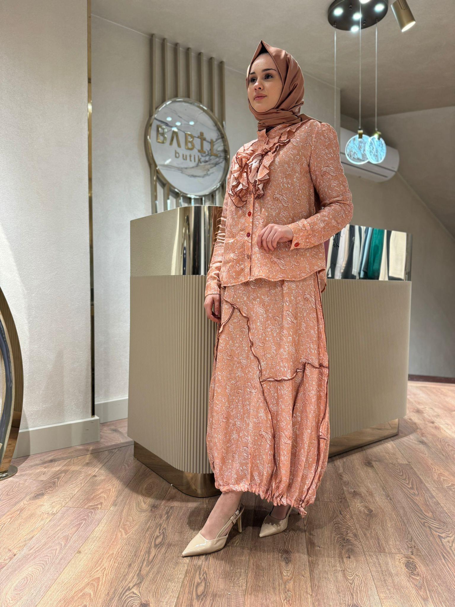 Misswhence Keten İpek Takım Pembe 35302