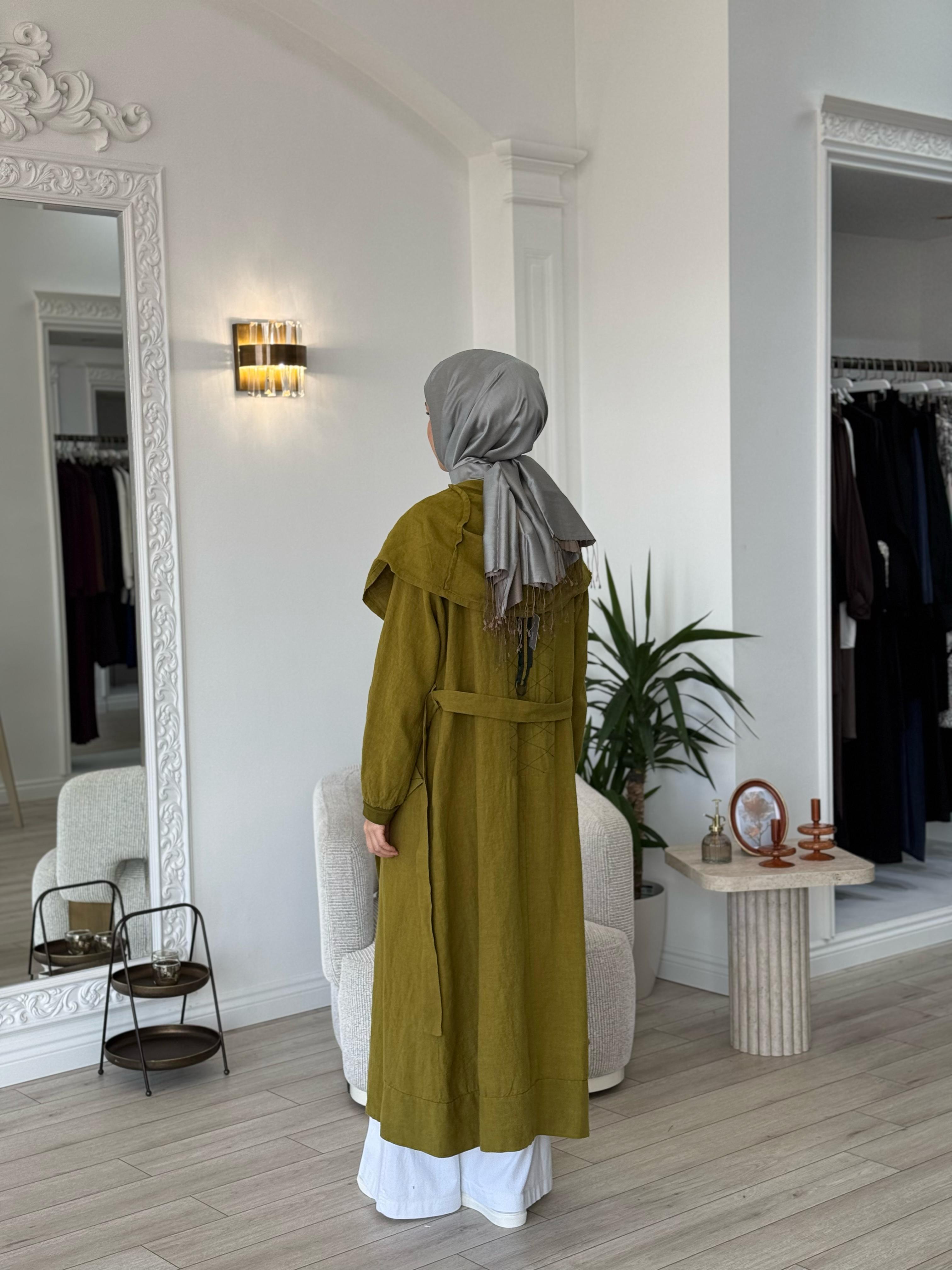 Misswhence Keten Kap Yeşil 37401