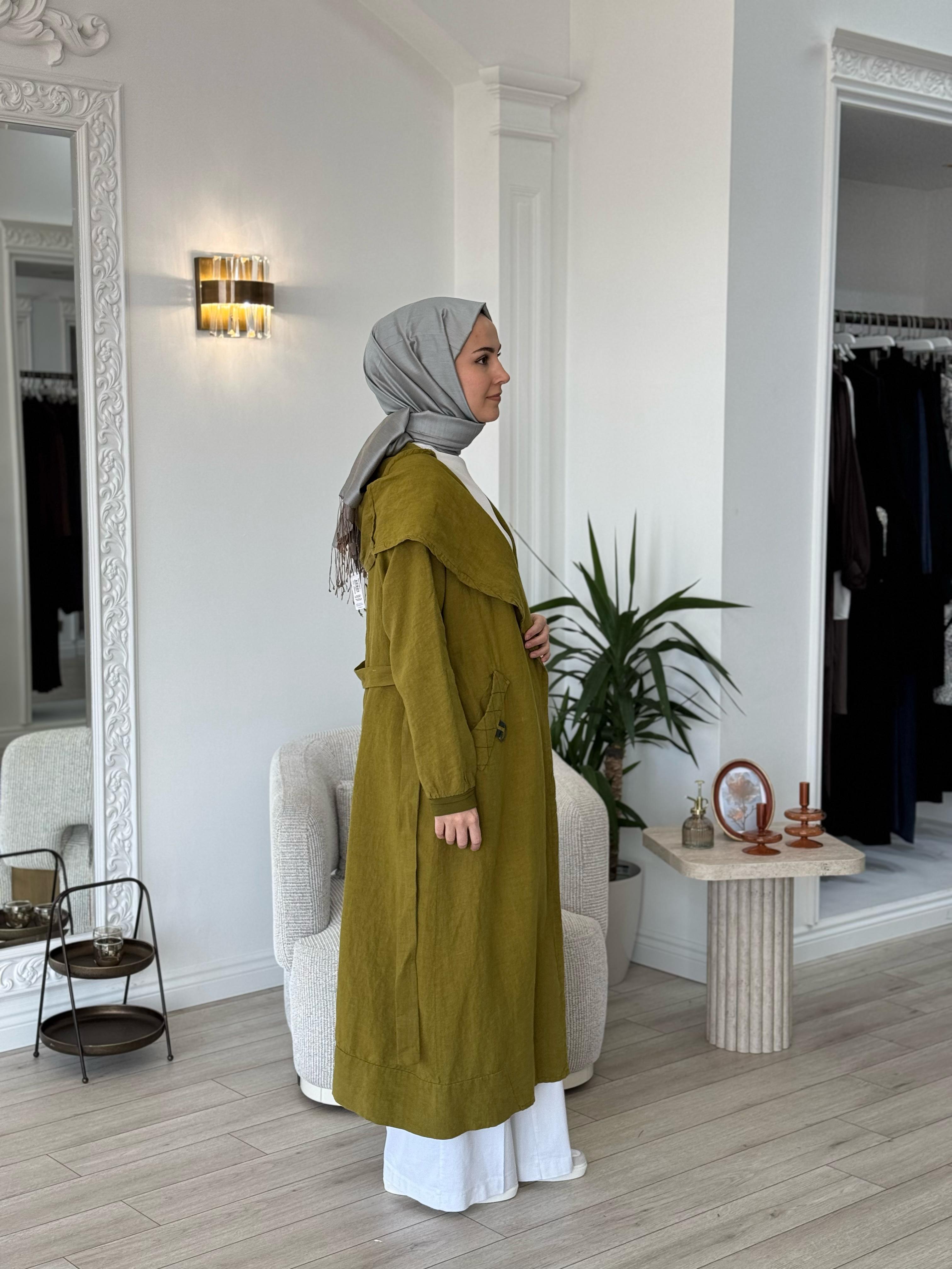 Misswhence Keten Kap Yeşil 37401
