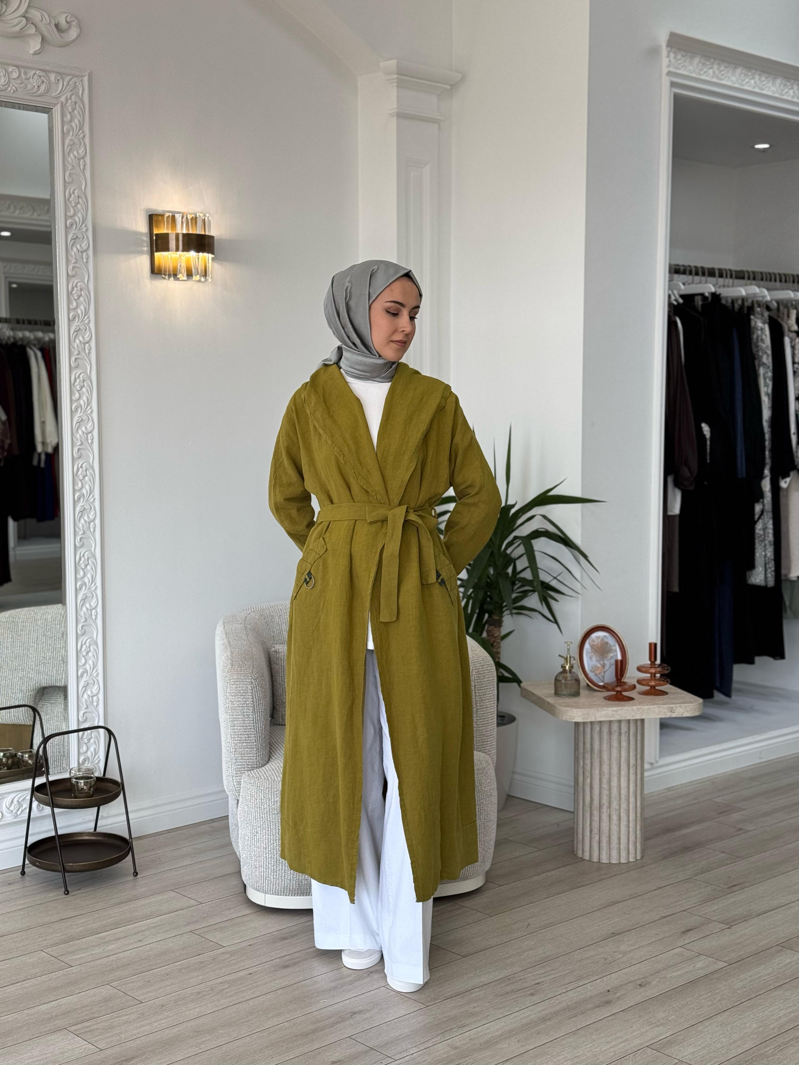 Misswhence Keten Kap Yeşil 37401