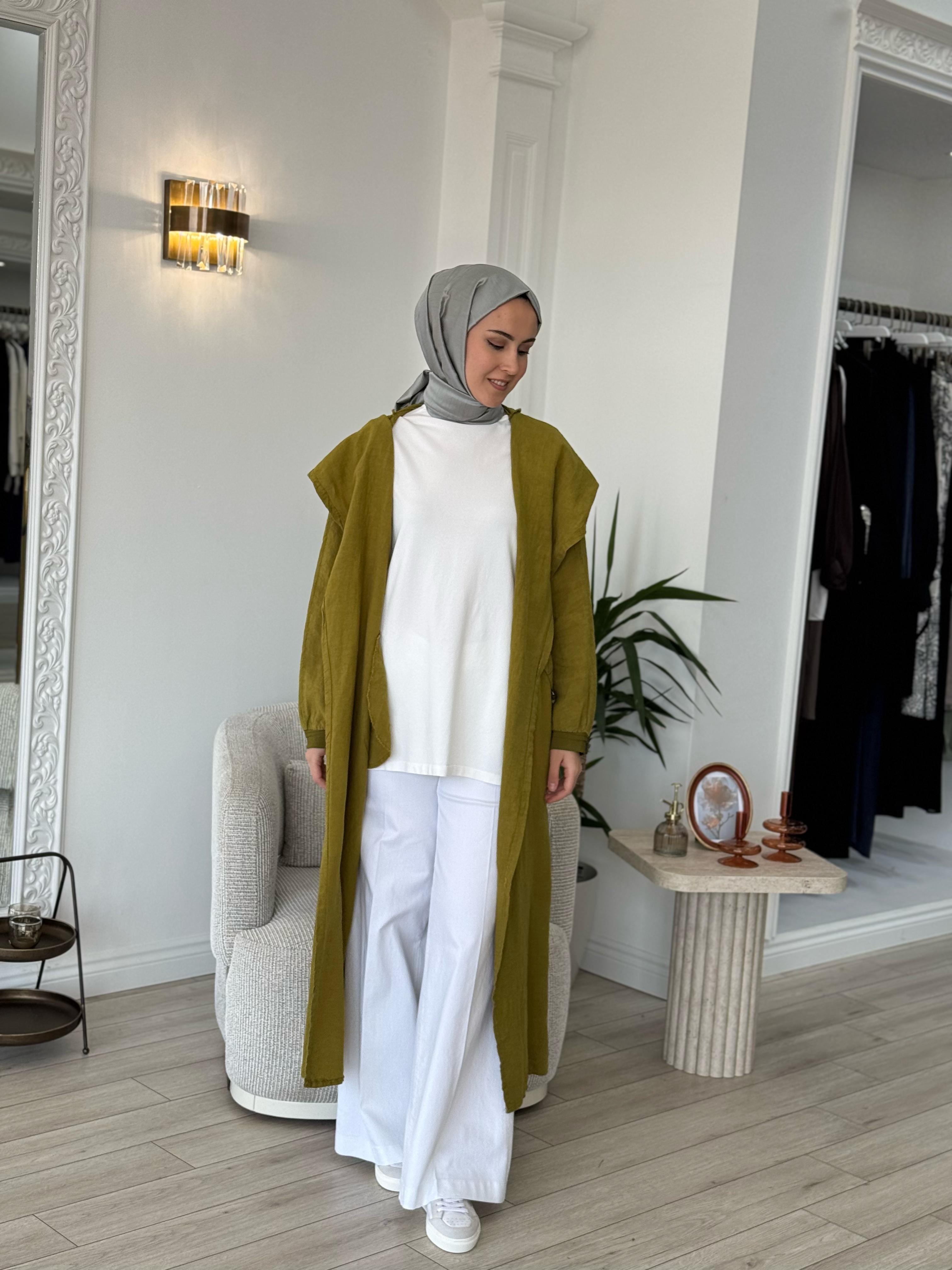 Misswhence Keten Kap Yeşil 37401