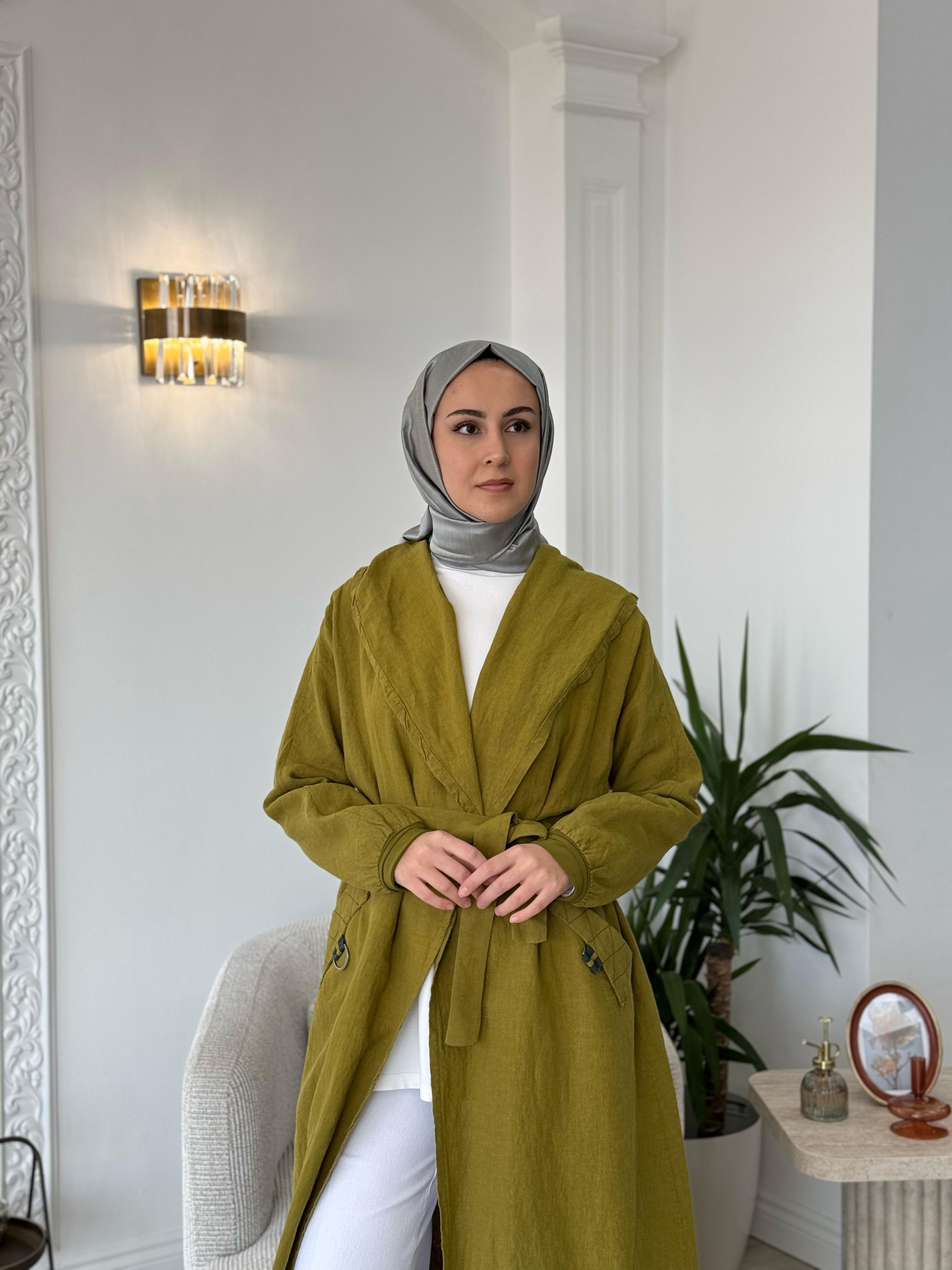 Misswhence Keten Kap Yeşil 37401