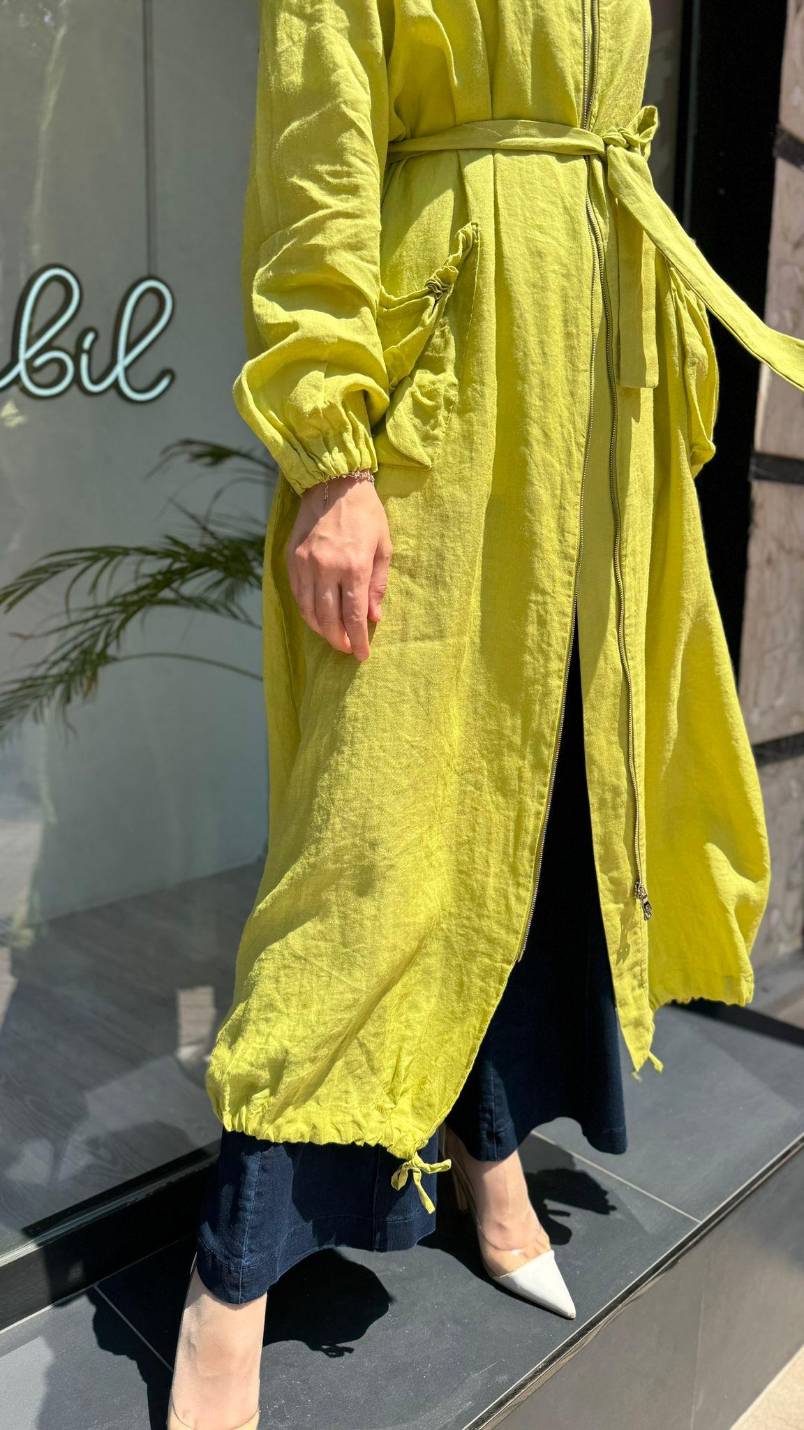 Misswhence Keten Pardesü Sarı 35514