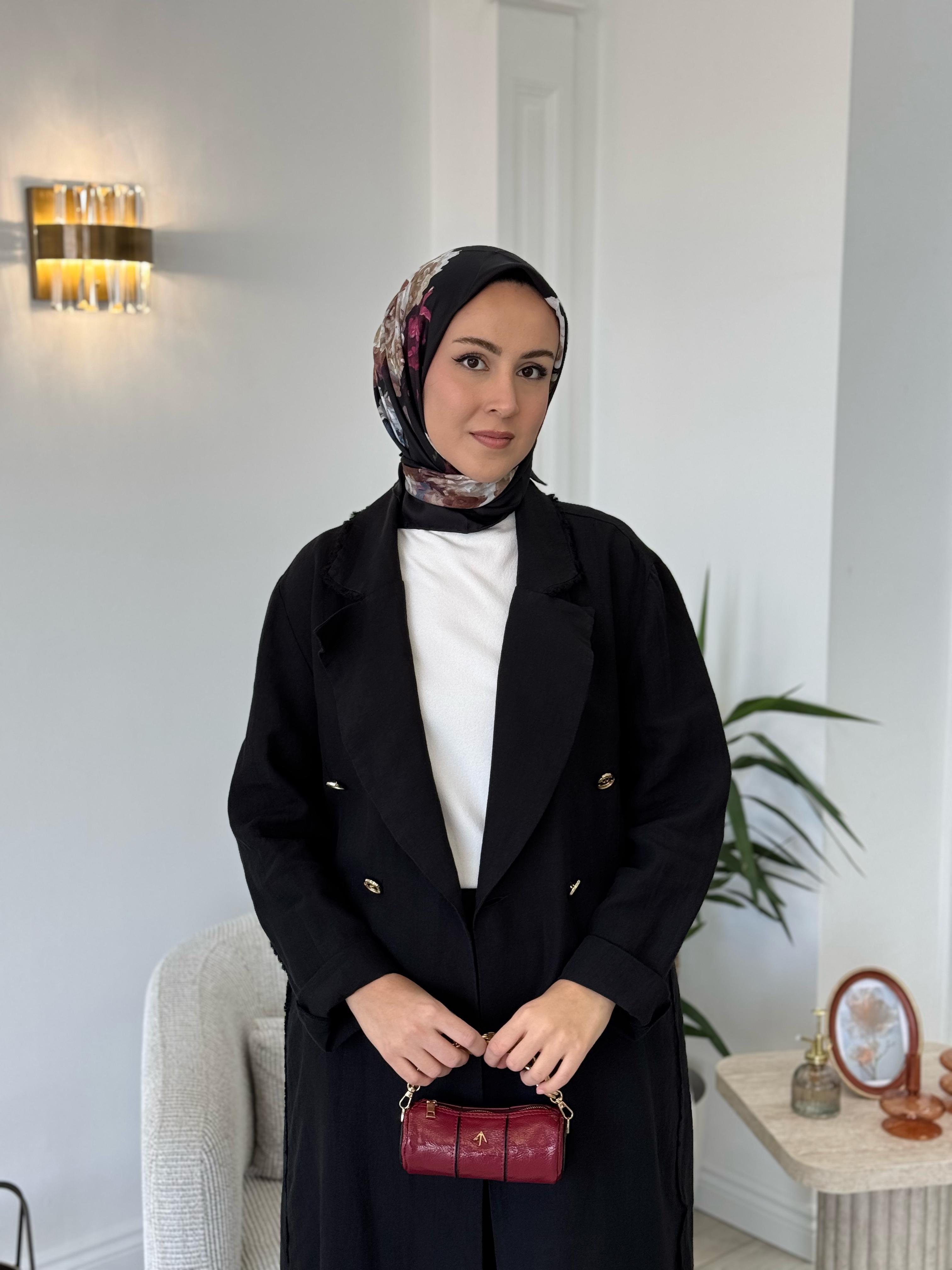 Misswhence Keten Pardesü Siyah 37503