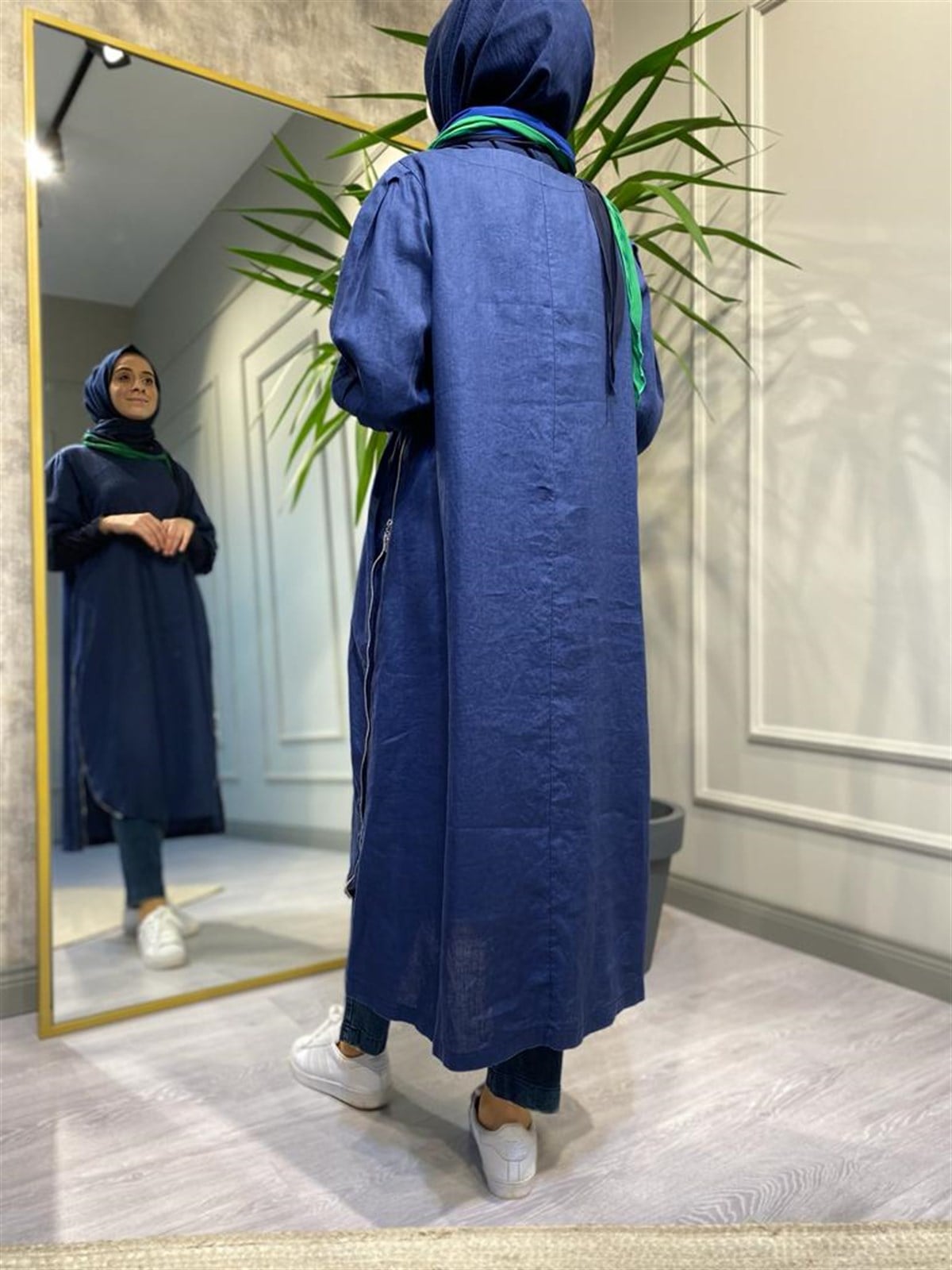 MissWhence Keten Tunik Lacivert 2332