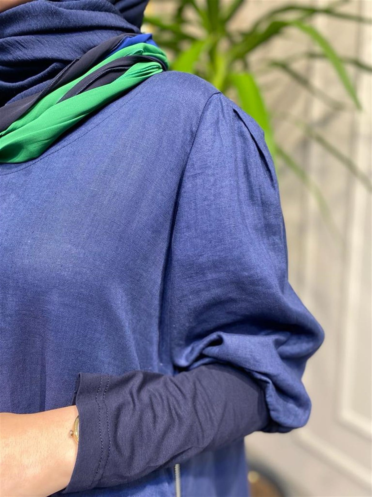 MissWhence Keten Tunik Lacivert 2332