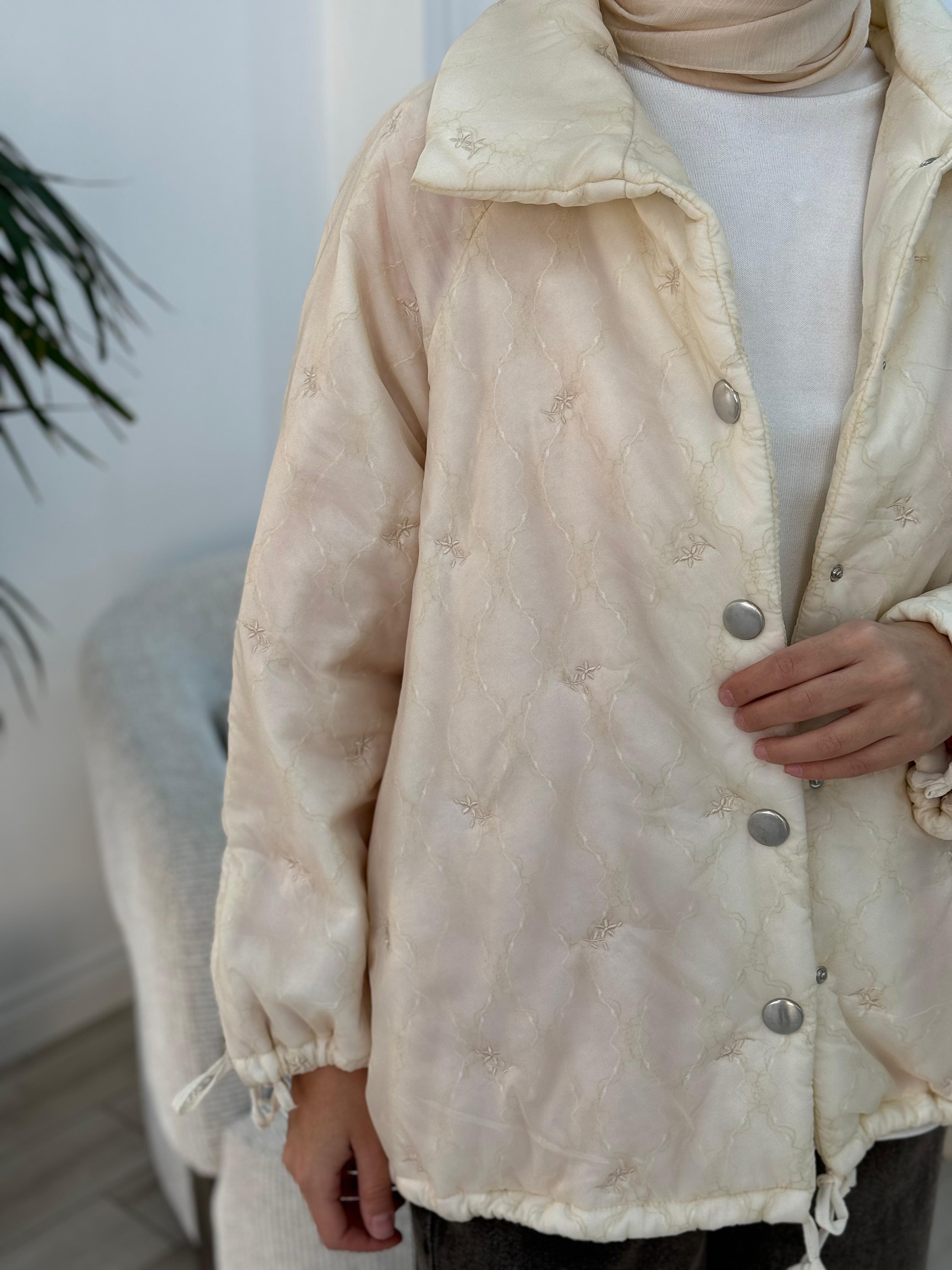 Misswhence Kısa Şişme Mont Ekru 36408