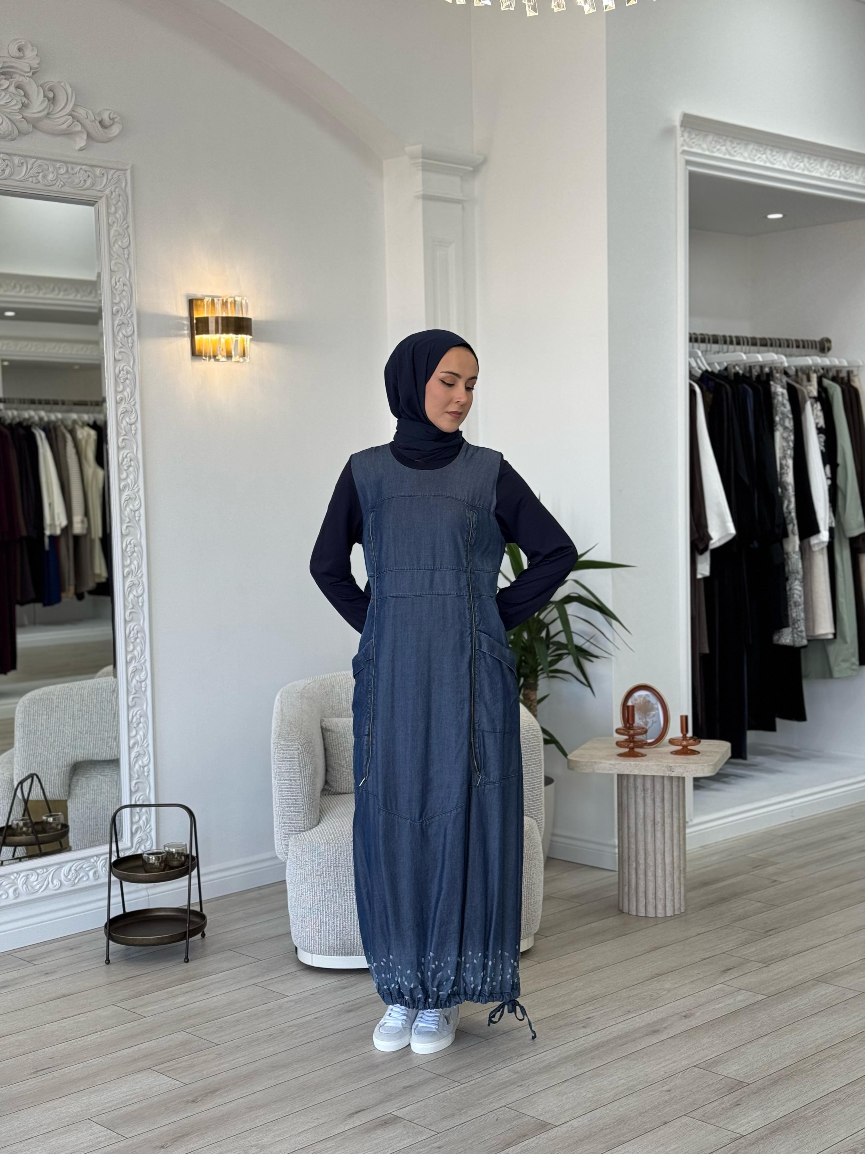 Misswhence Kot Elbise Lacivert 35807