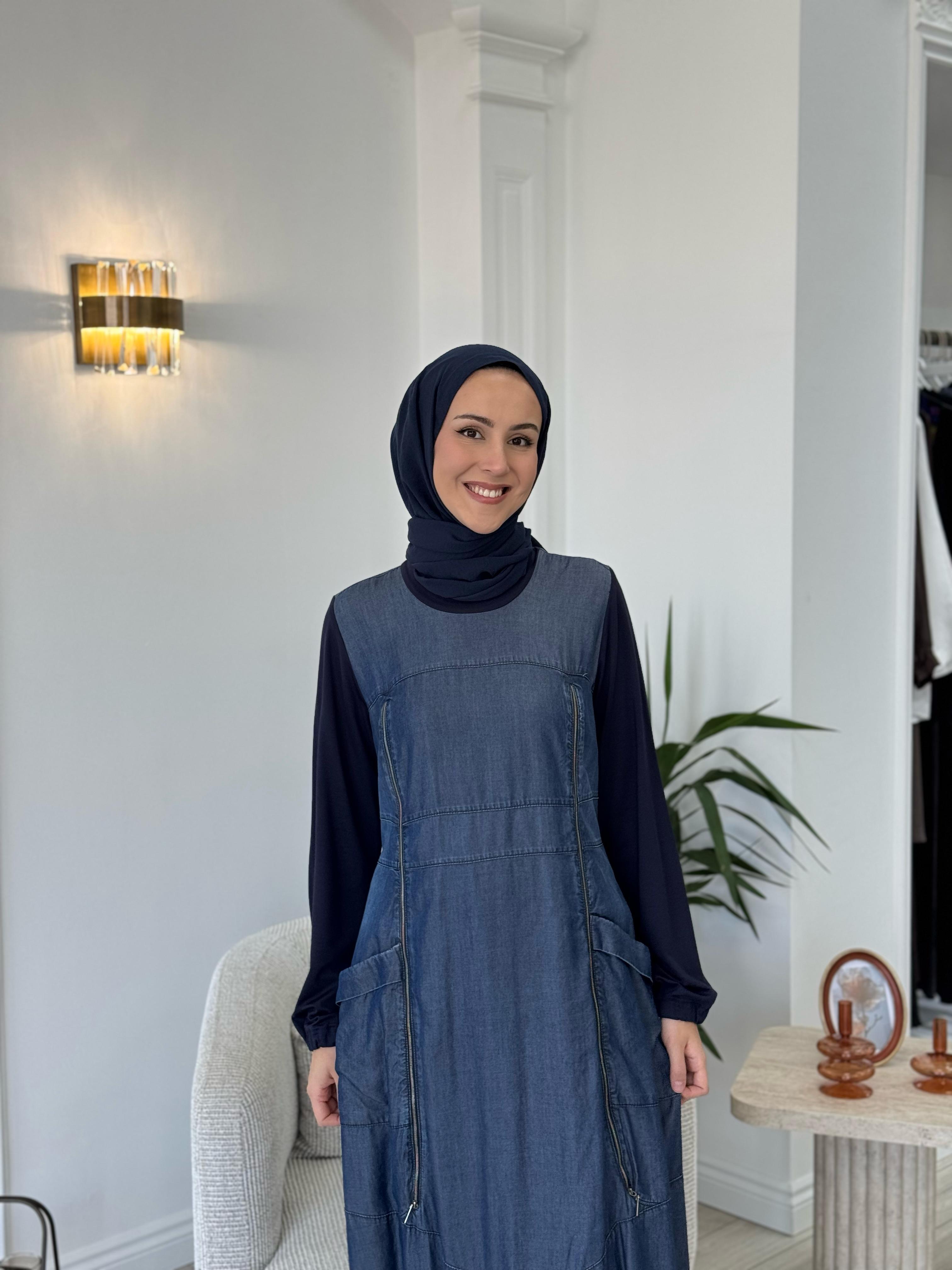 Misswhence Kot Elbise Lacivert 35807