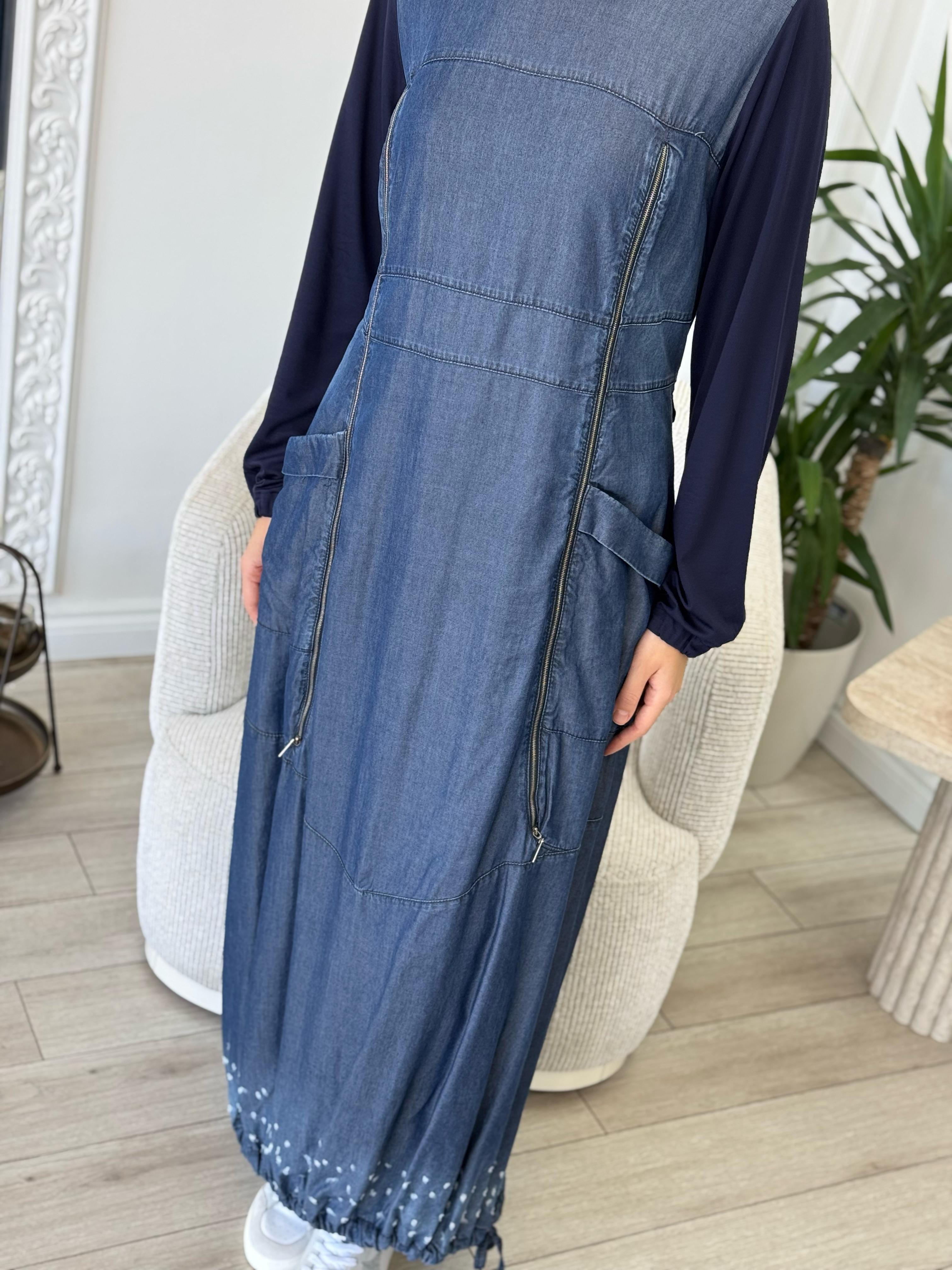 Misswhence Kot Elbise Lacivert 35807