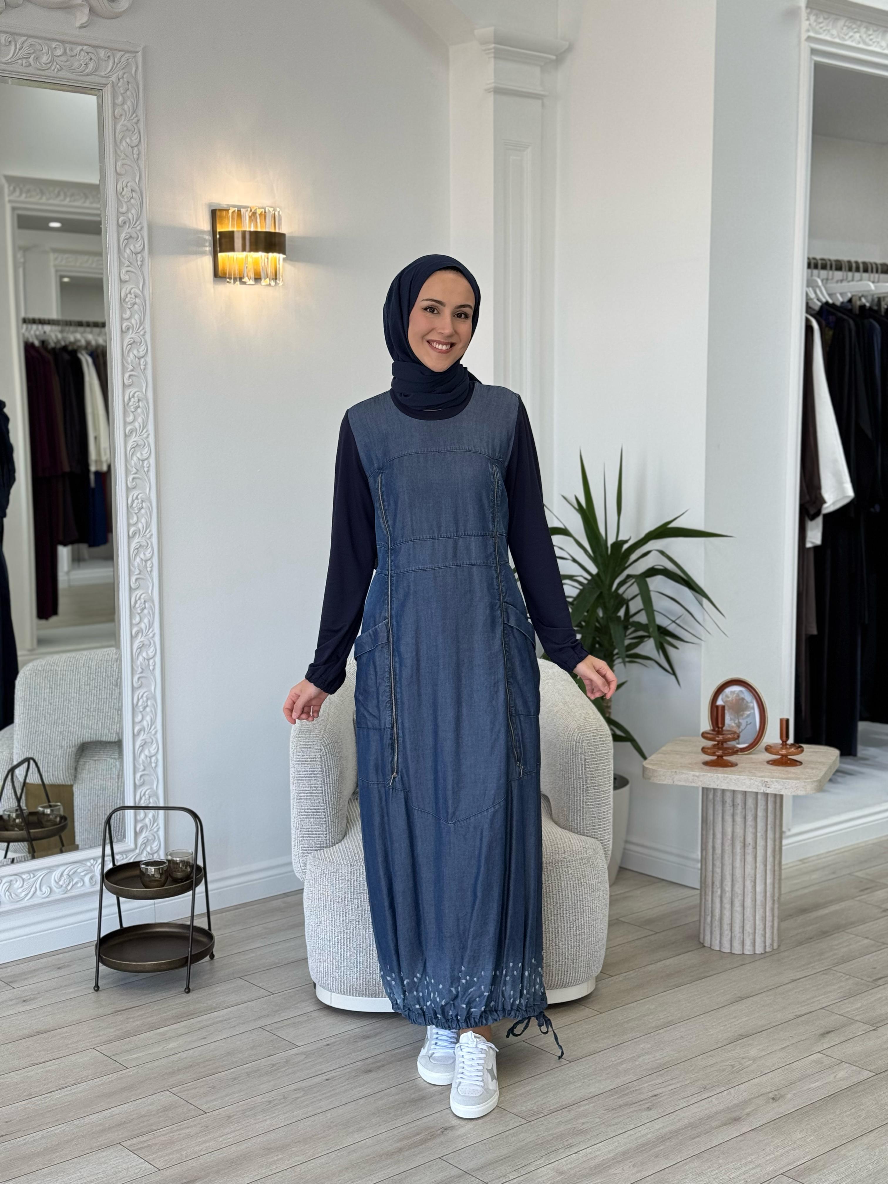 Misswhence Kot Elbise Lacivert 35807