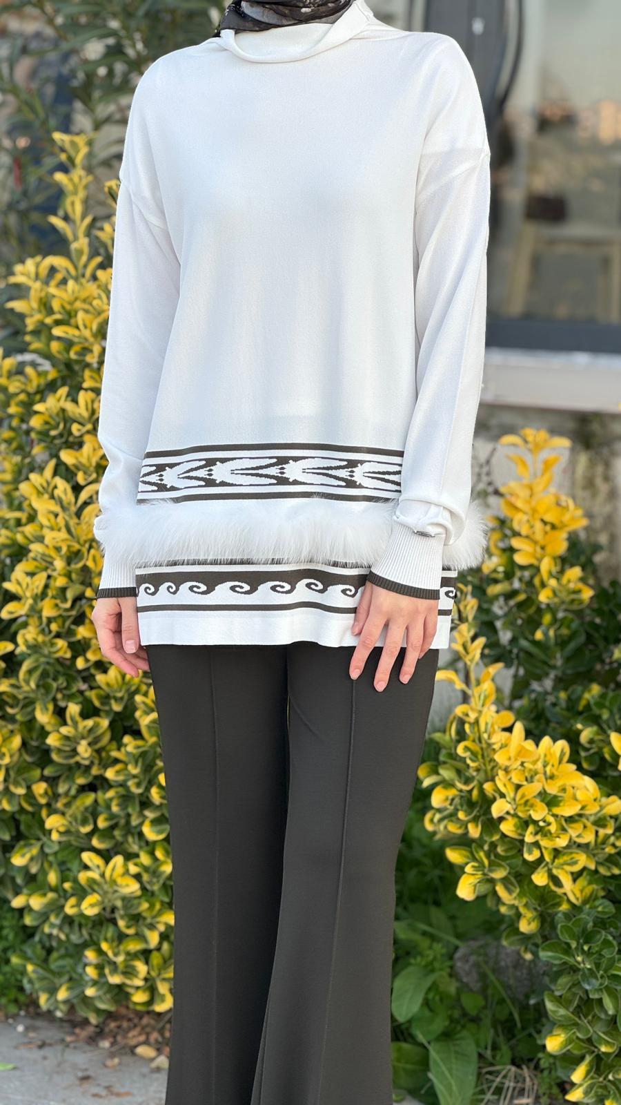 Misswhence Kürk Detaylı Triko Tunik miss 264