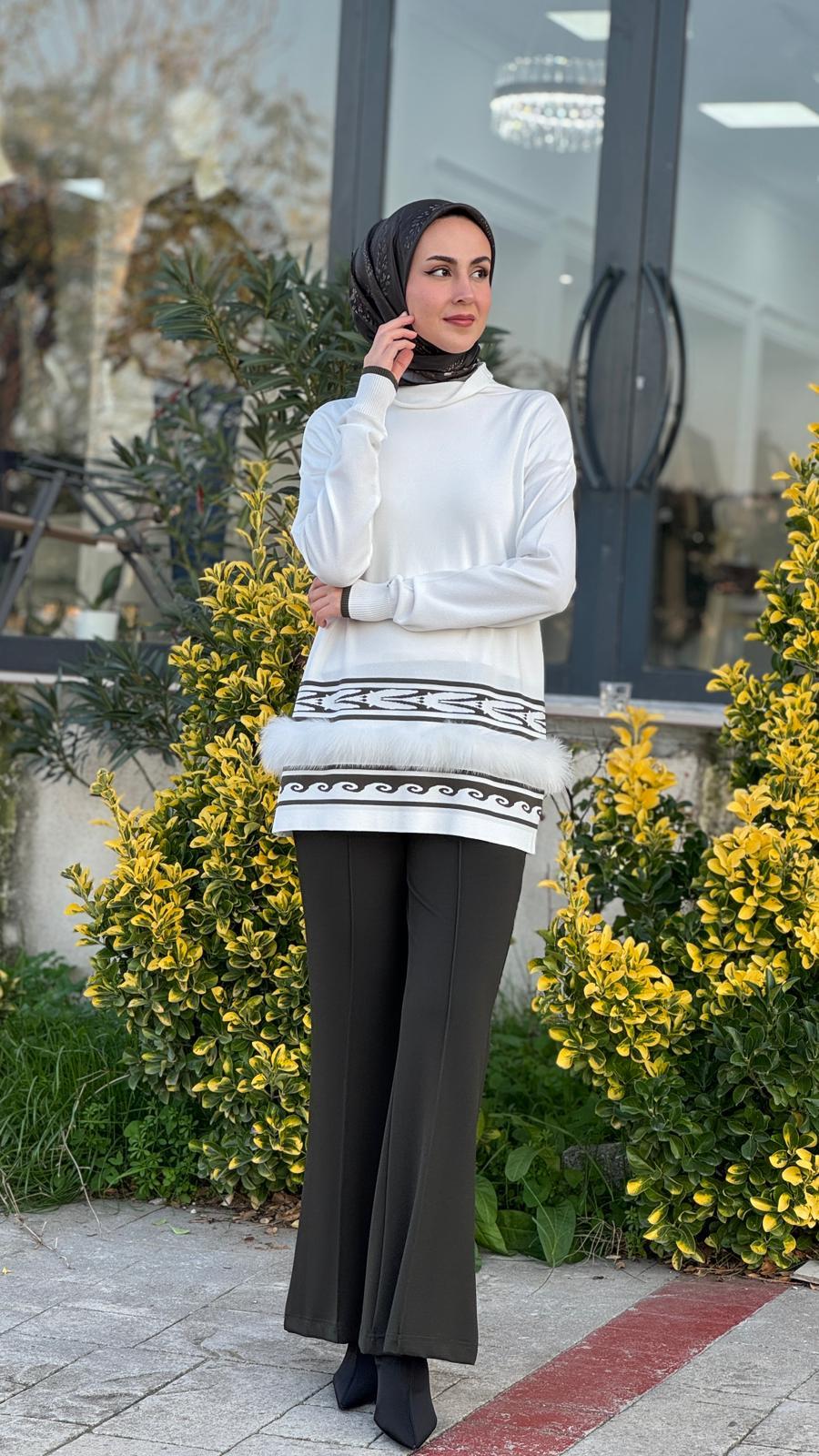 Misswhence Kürk Detaylı Triko Tunik miss 264