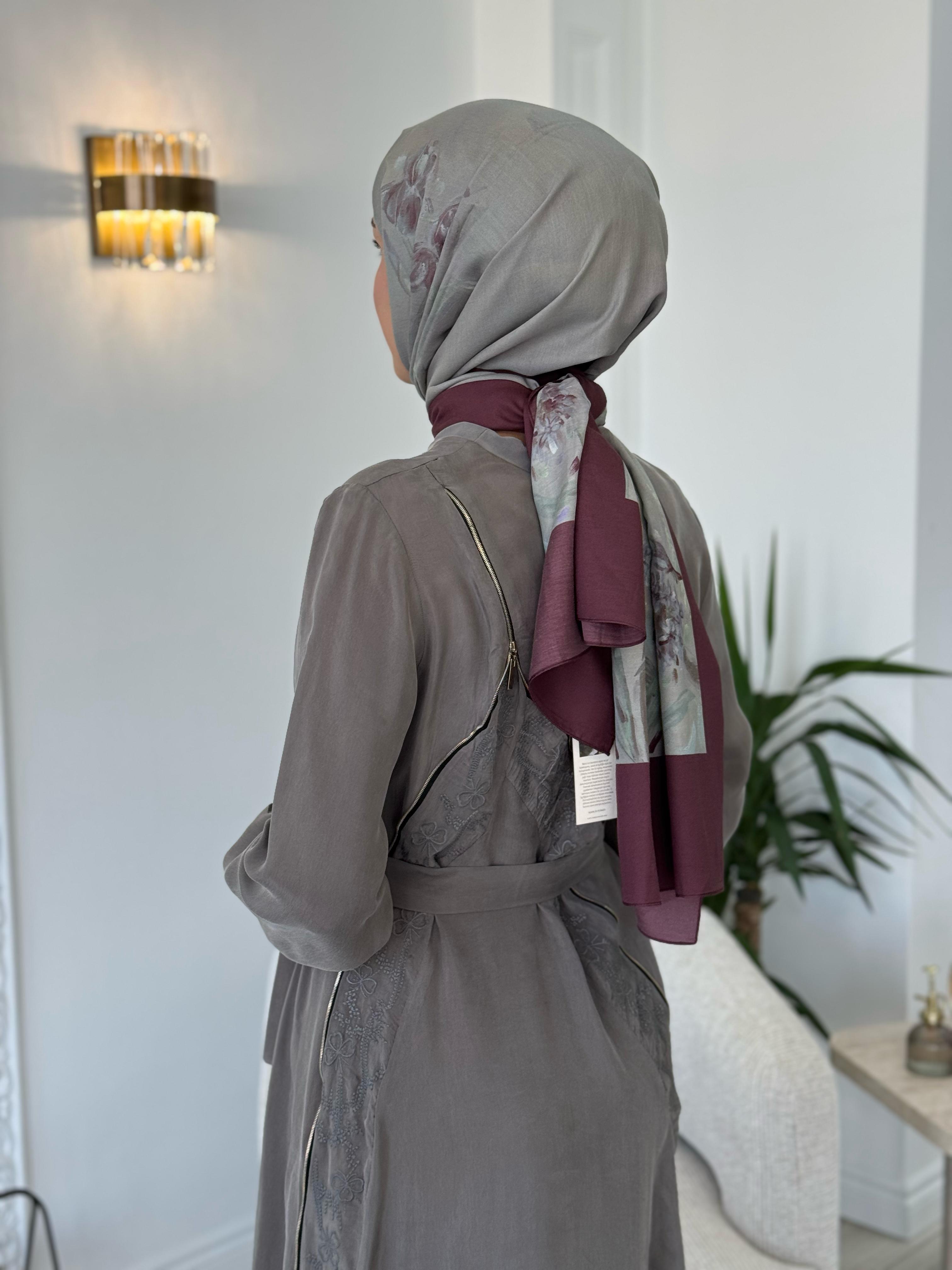 Misswhence Nakış Detaylı Elbise Gri 37800