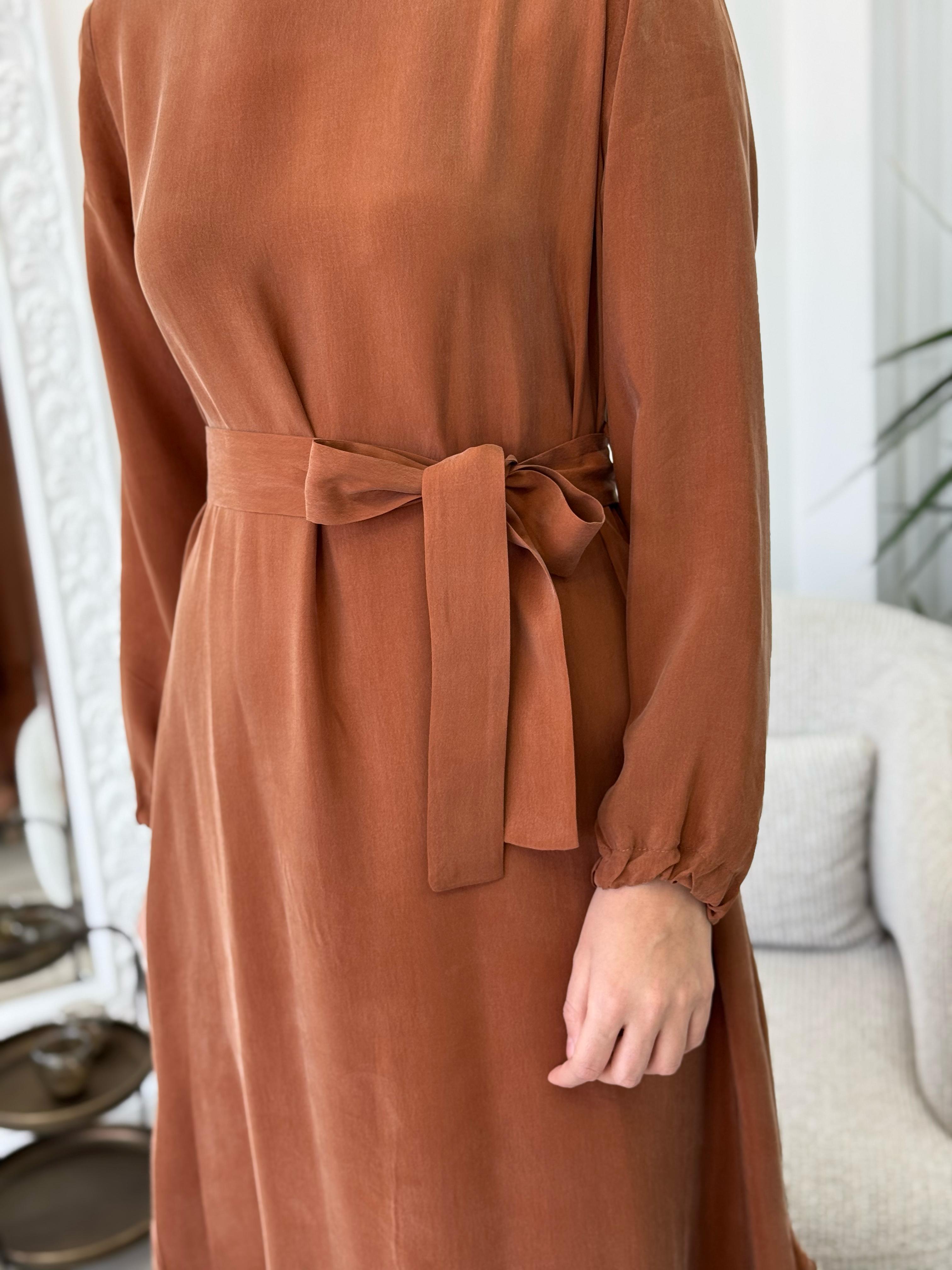 Misswhence Nakış Detaylı Elbise Hardal 37800