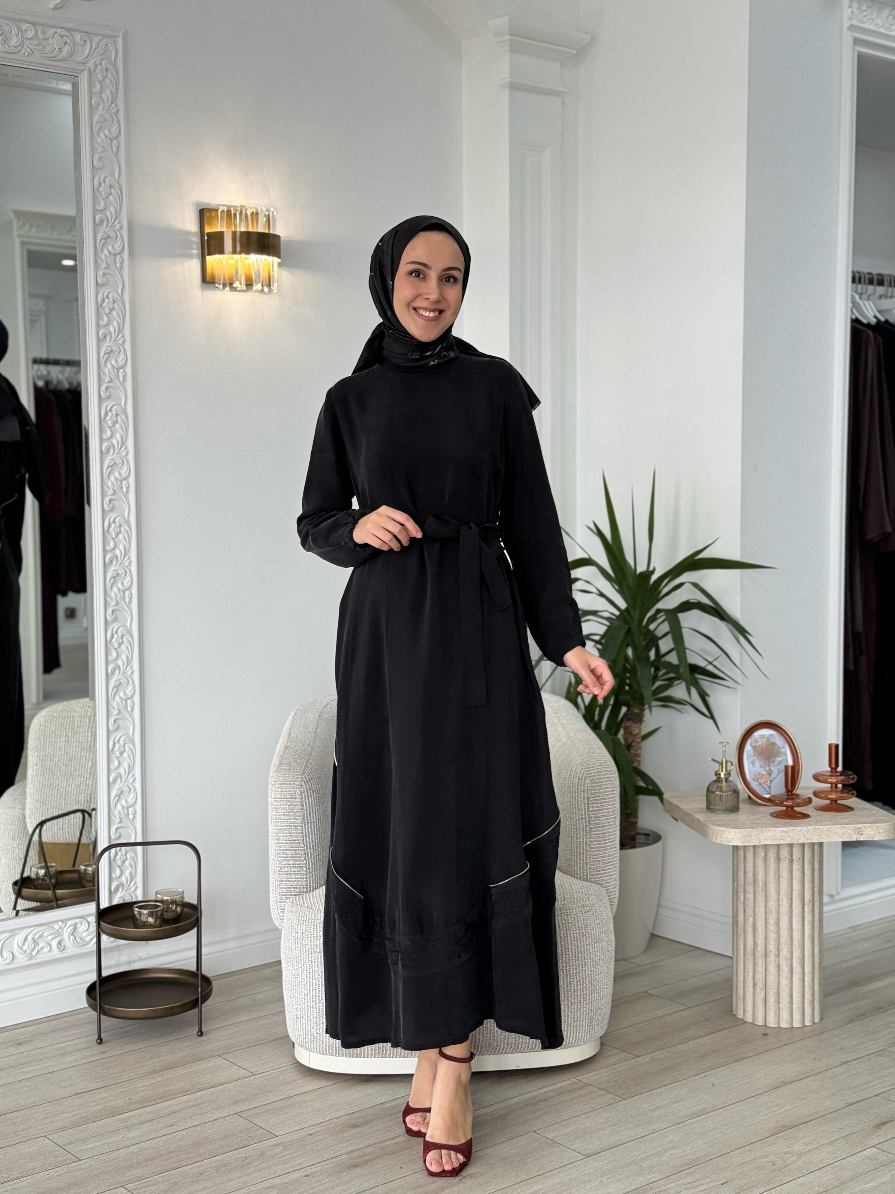 Misswhence Nakış Detaylı Elbise Siyah 37800