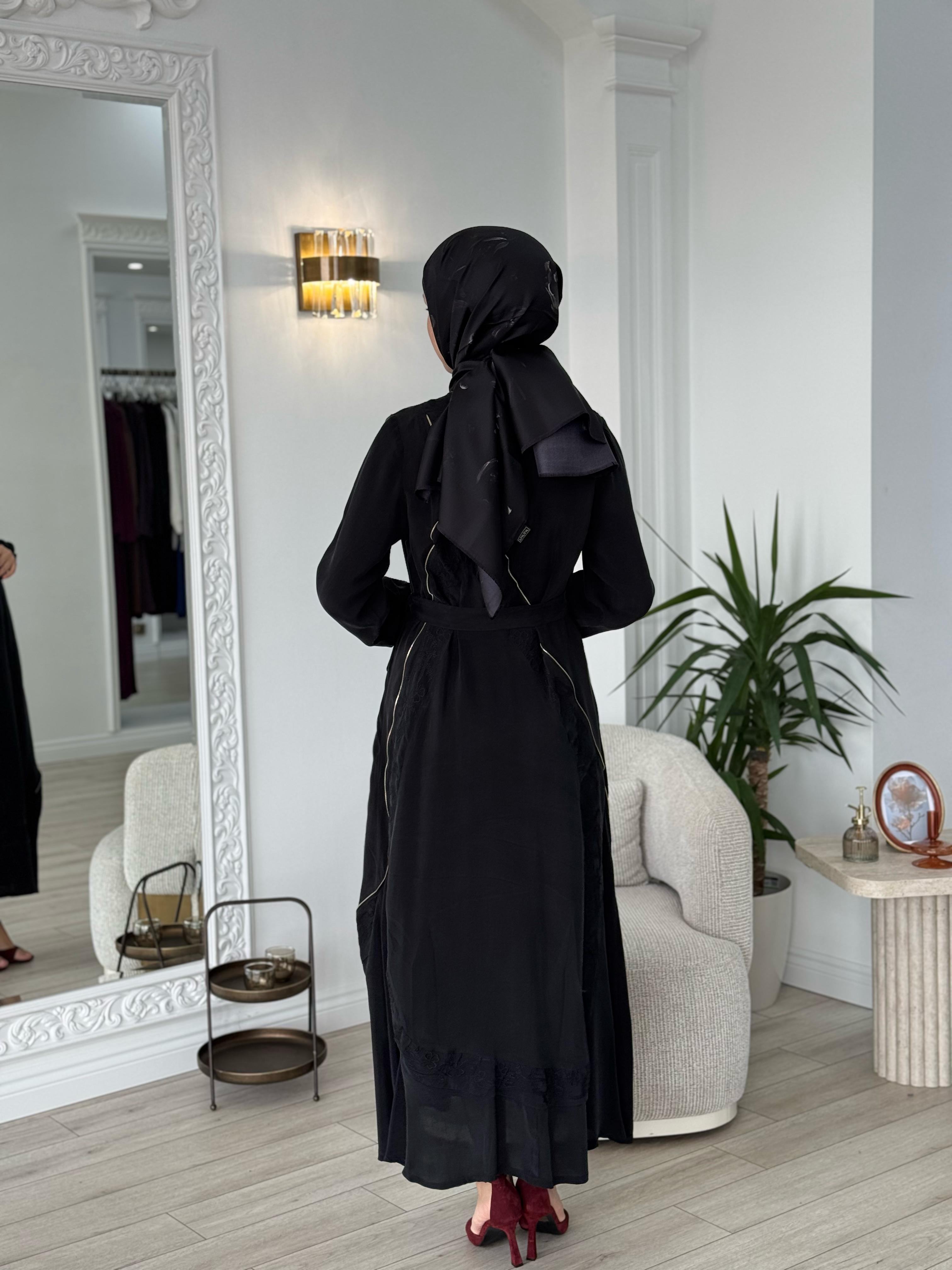 Misswhence Nakış Detaylı Elbise Siyah 37800