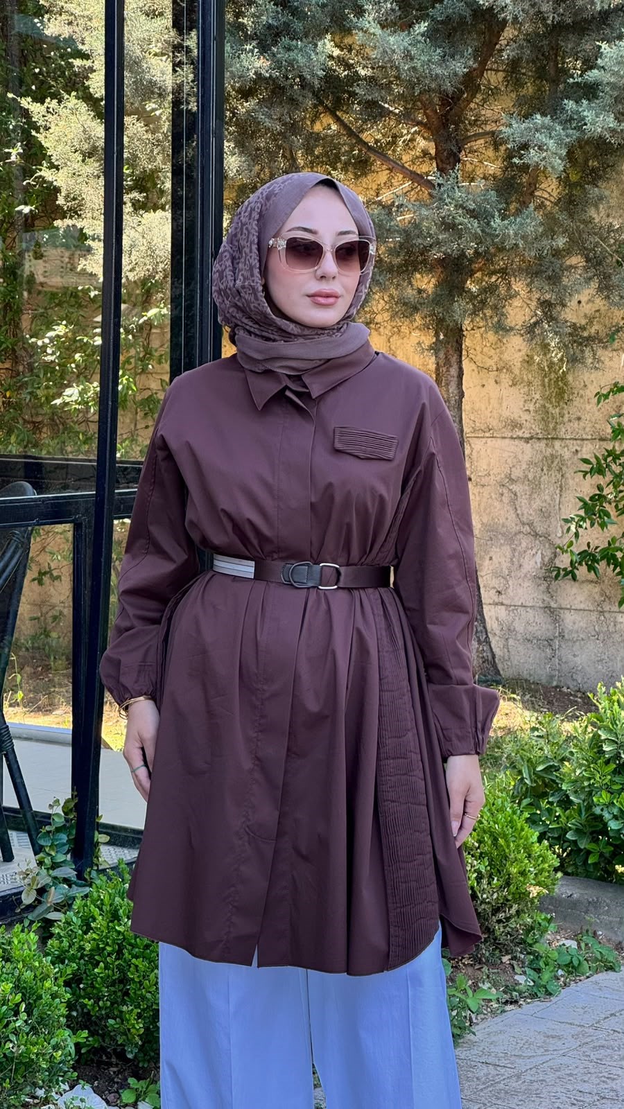 Misswhence Nervür Detaylı Kemerli Gömlek 39305