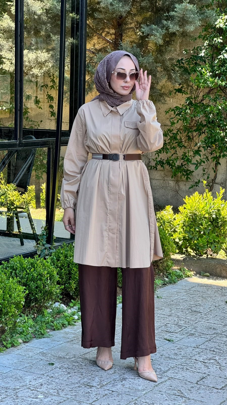 Misswhence Nervür Detaylı Kemerli Gömlek 39305