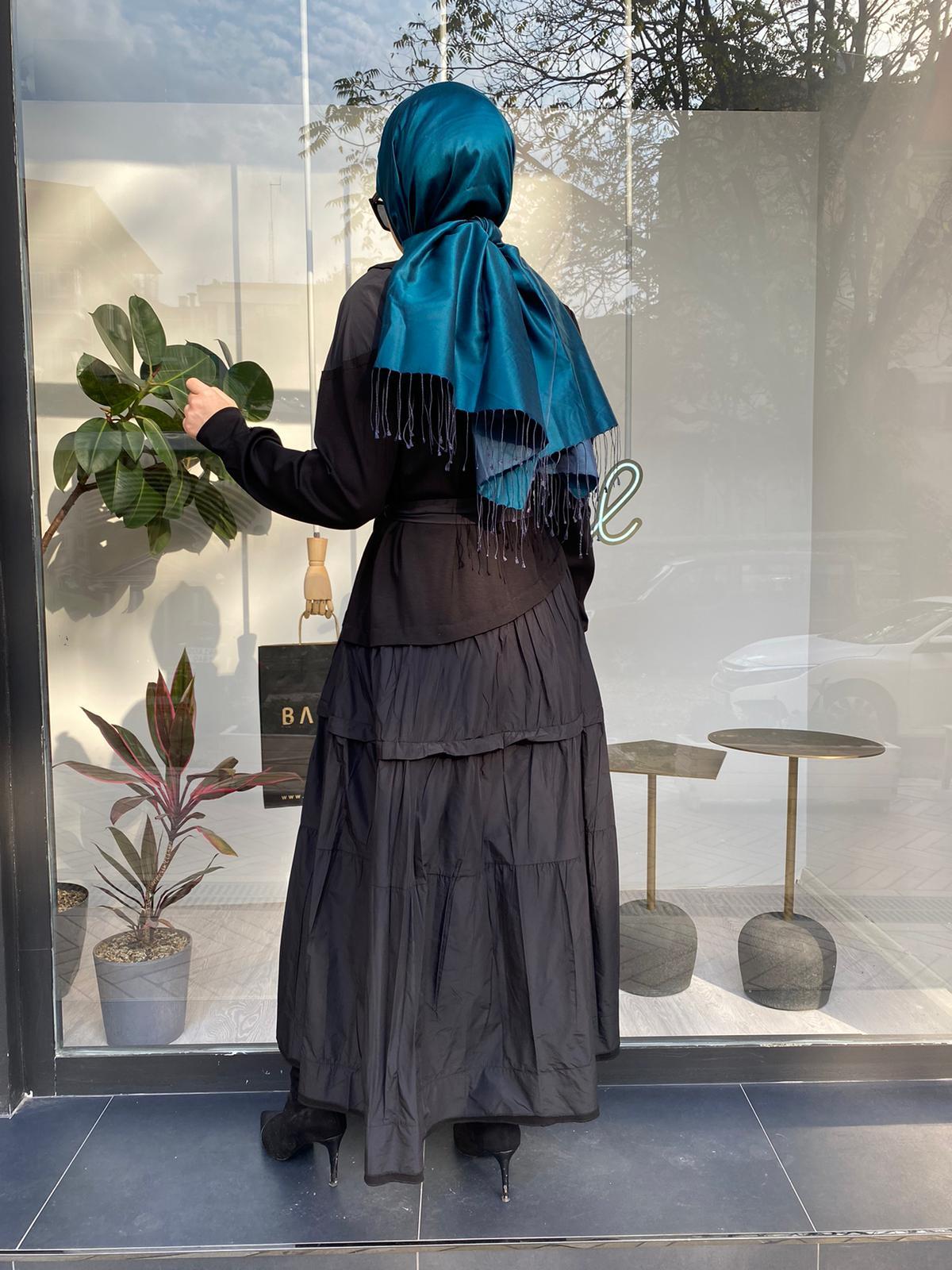 Misswhence Paraşüt Detaylı Elbise Siyah 34826