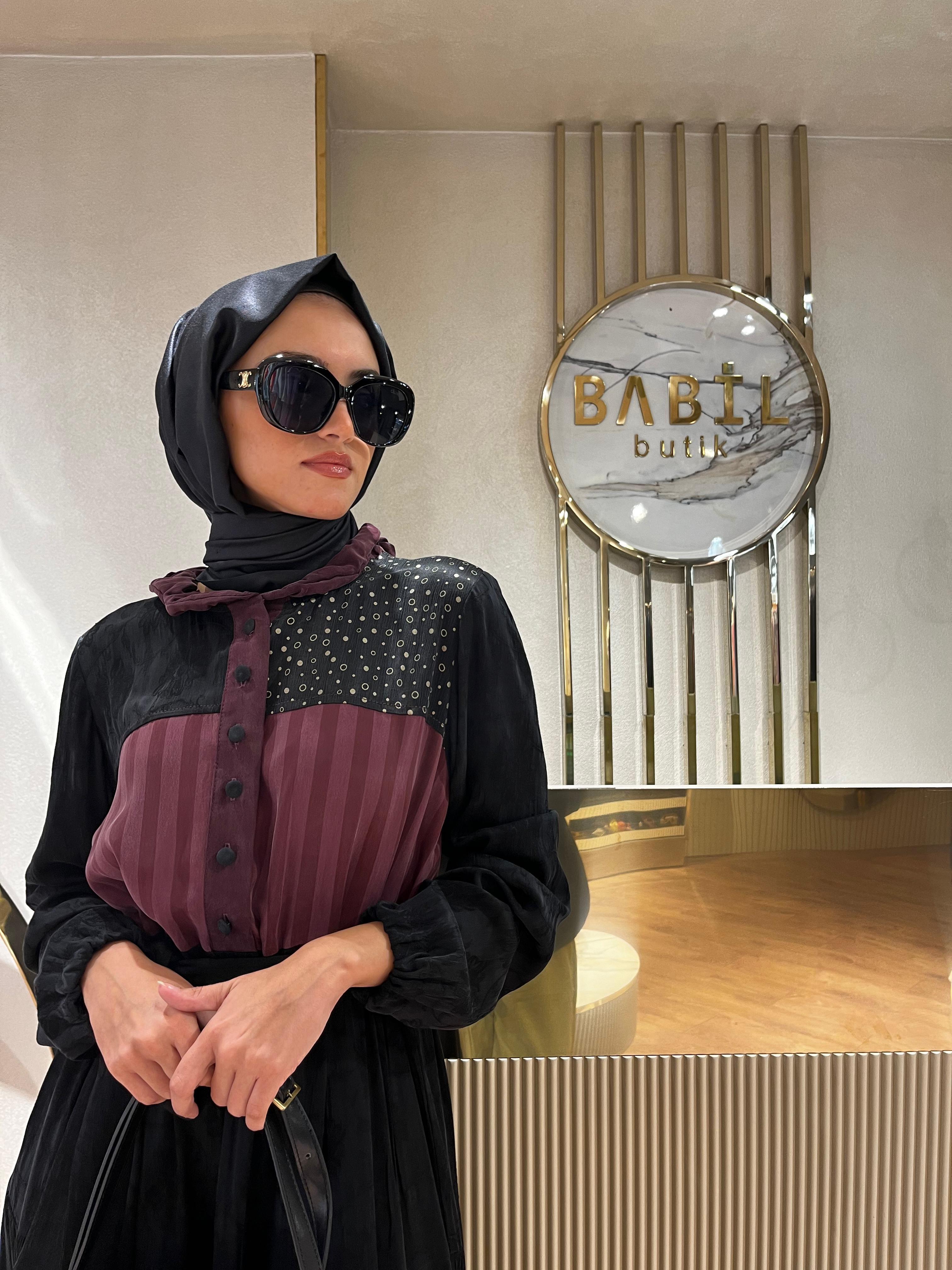 Misswhence Patchwork Cupro Elbise 36821