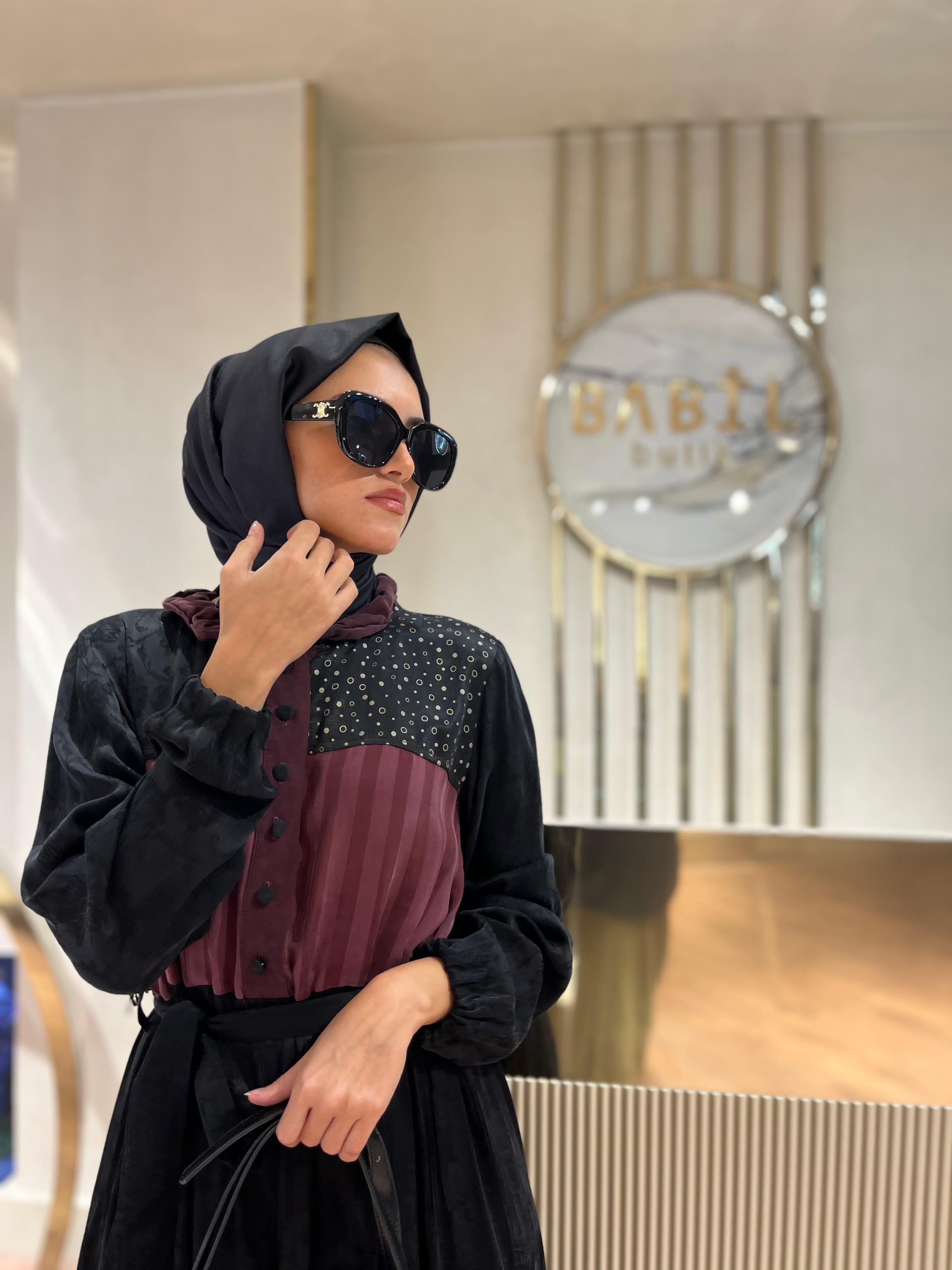 Misswhence Patchwork Cupro Elbise 36821