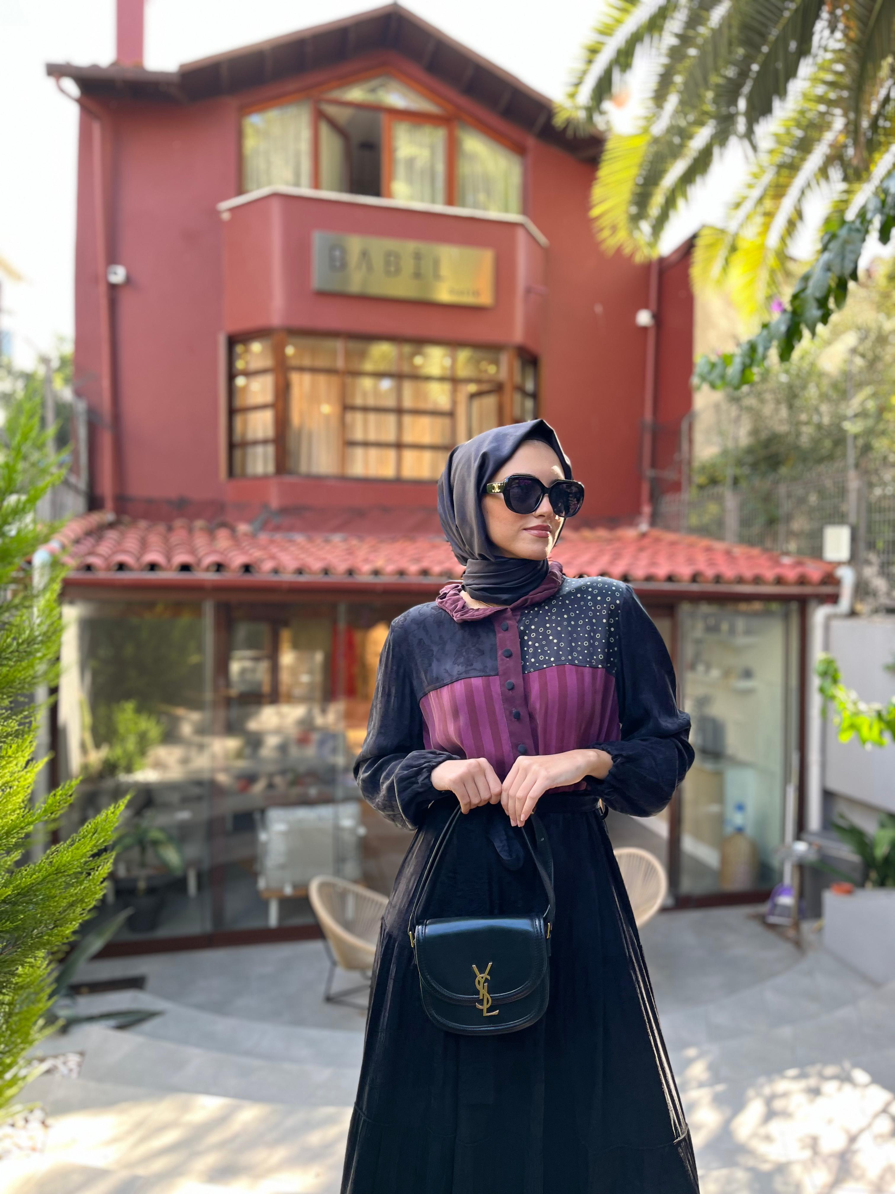 Misswhence Patchwork Cupro Elbise 36821