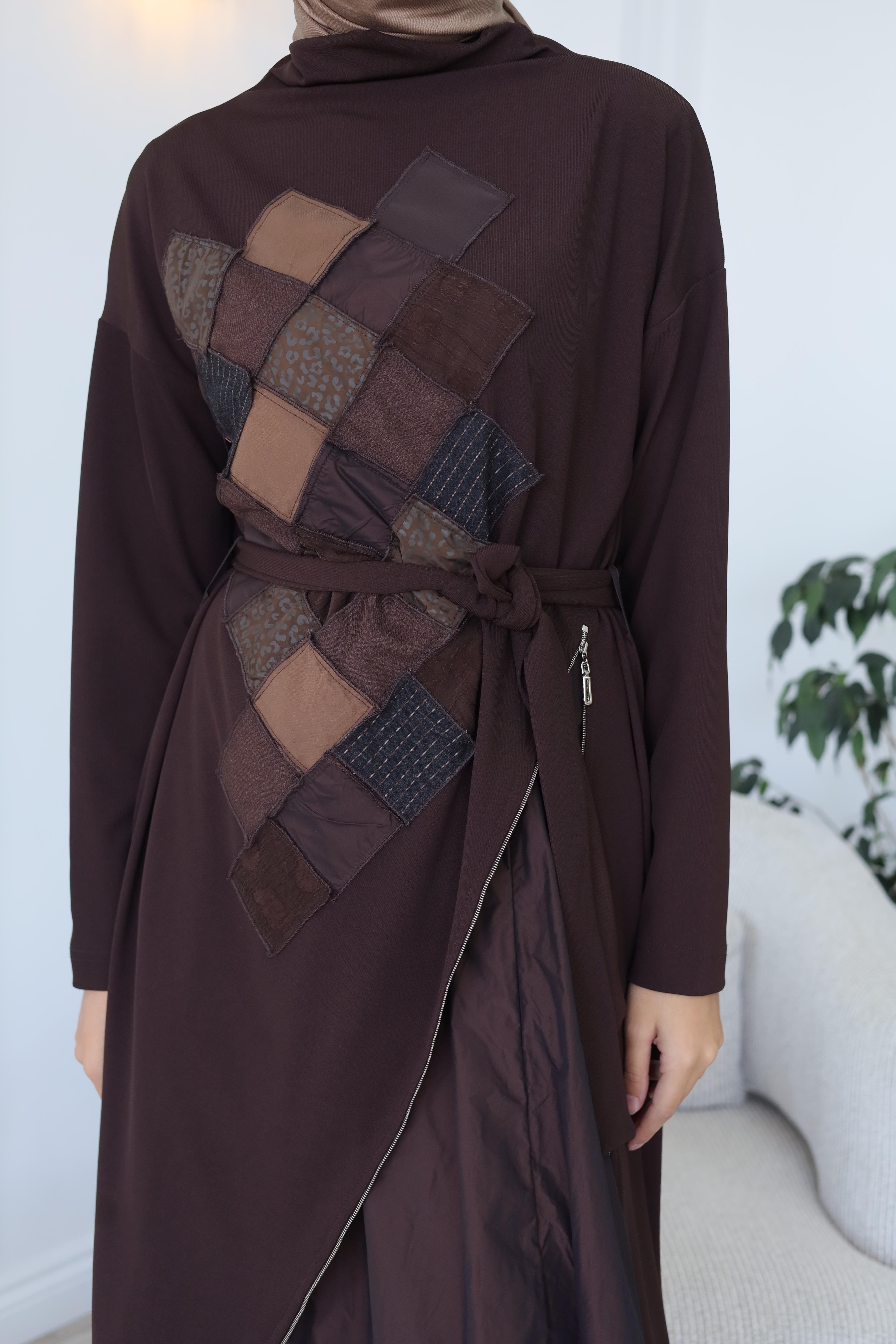 Misswhence Patchwork Detaylı Elbise 38808