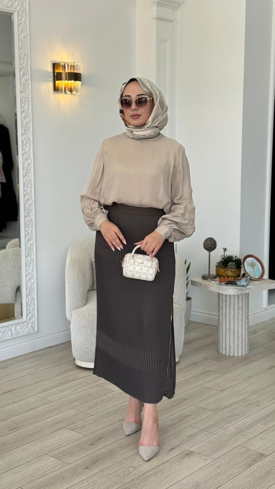 Misswhence Piliseli Fermuar Detaylı Etek 39921
