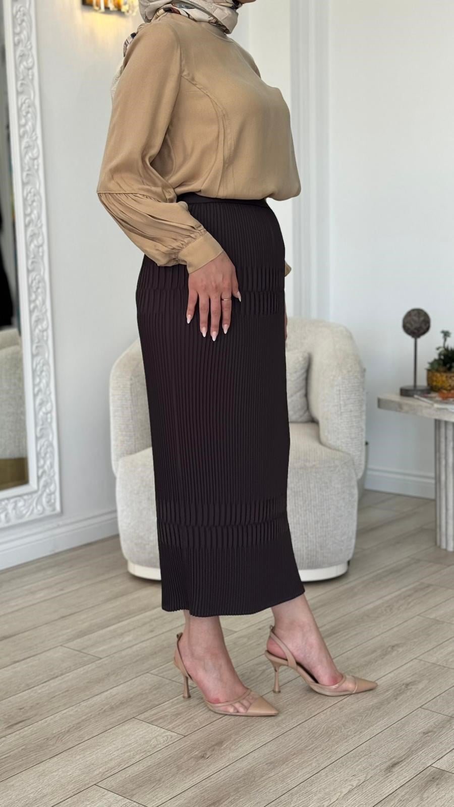 Misswhence Piliseli Fermuar Detaylı Etek 39921