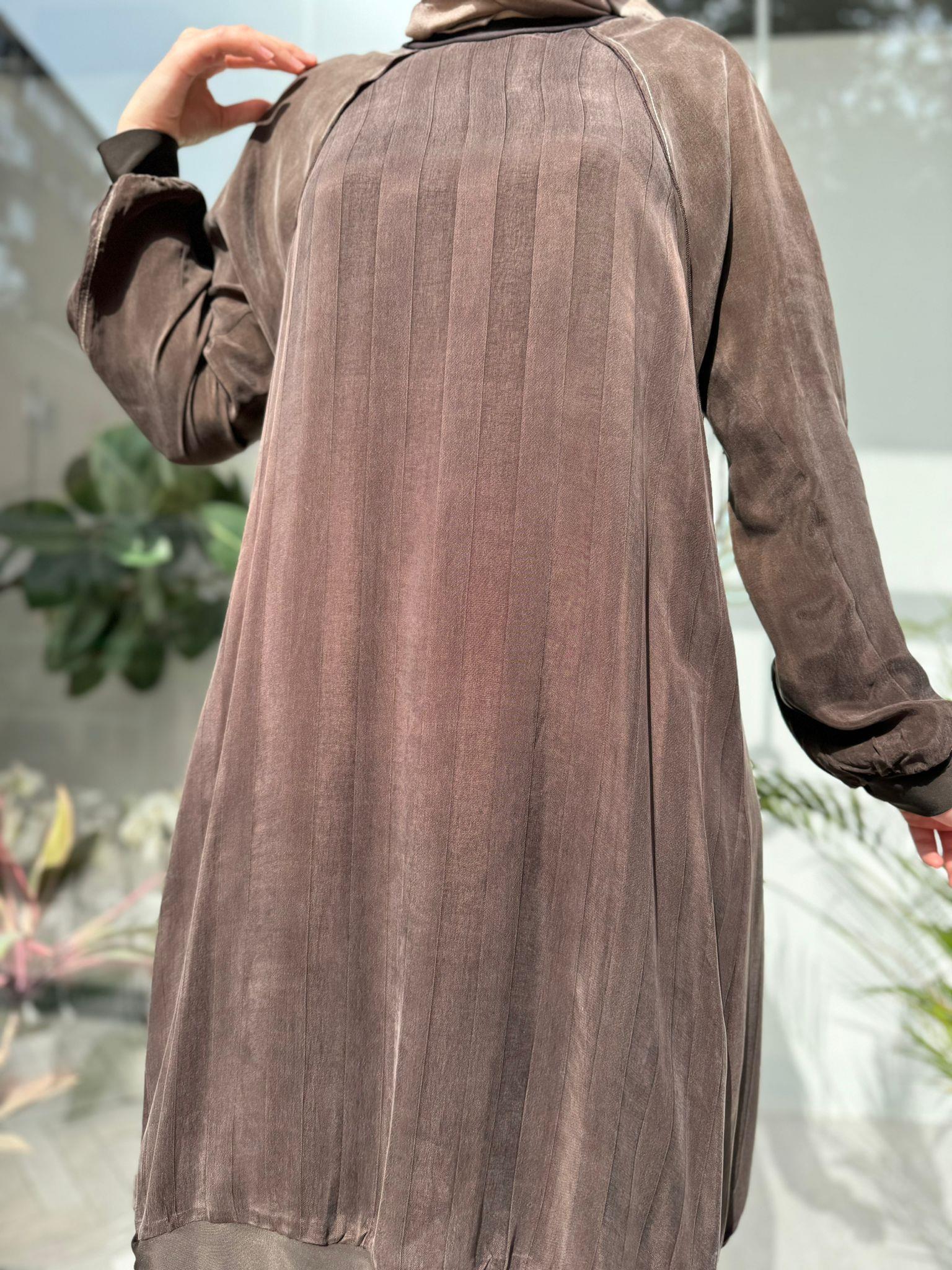 Misswhence Reglan Kollu Tunik Kahve 35010