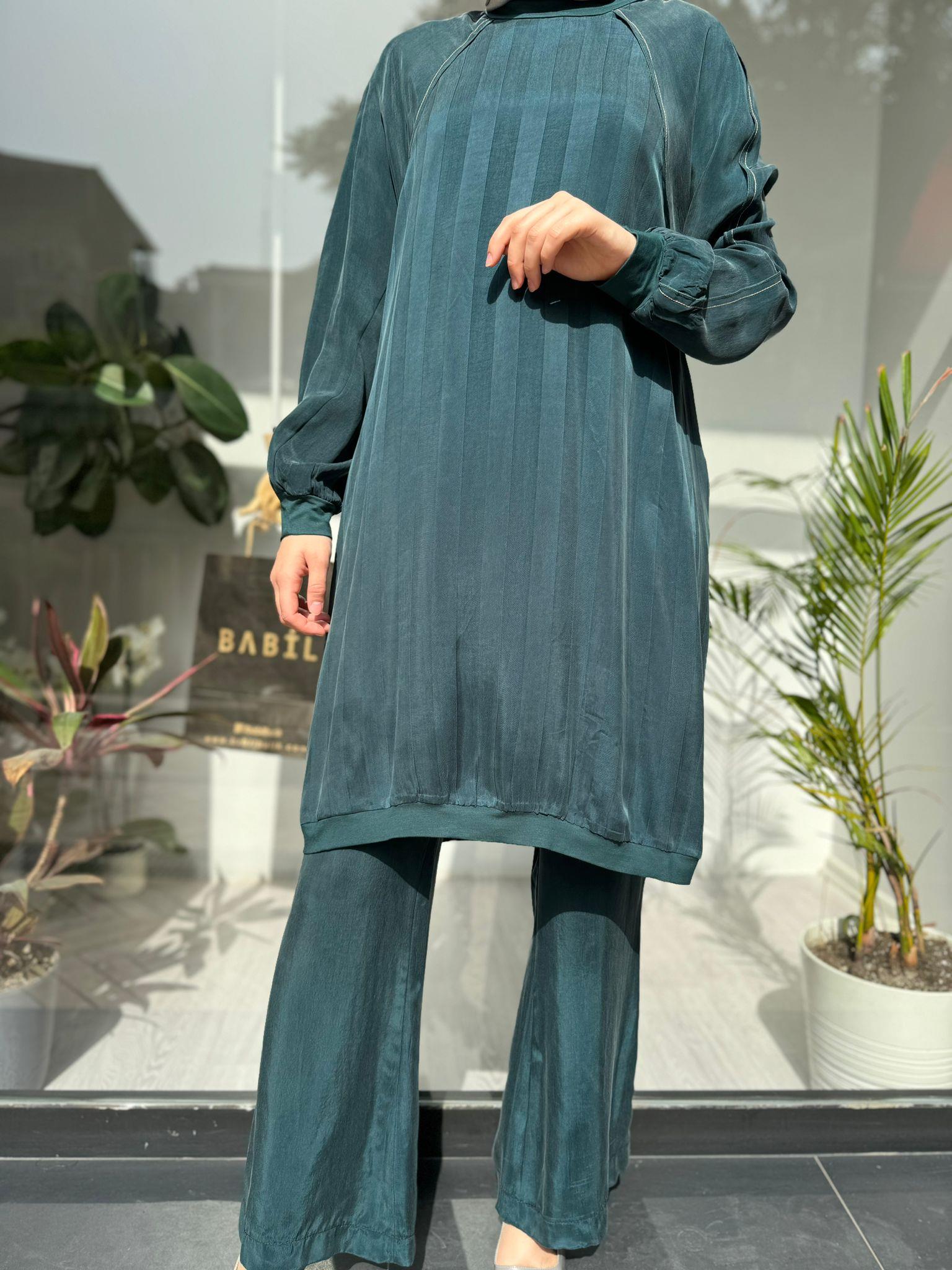 Misswhence Reglan Kollu Tunik Zümrüt 35010