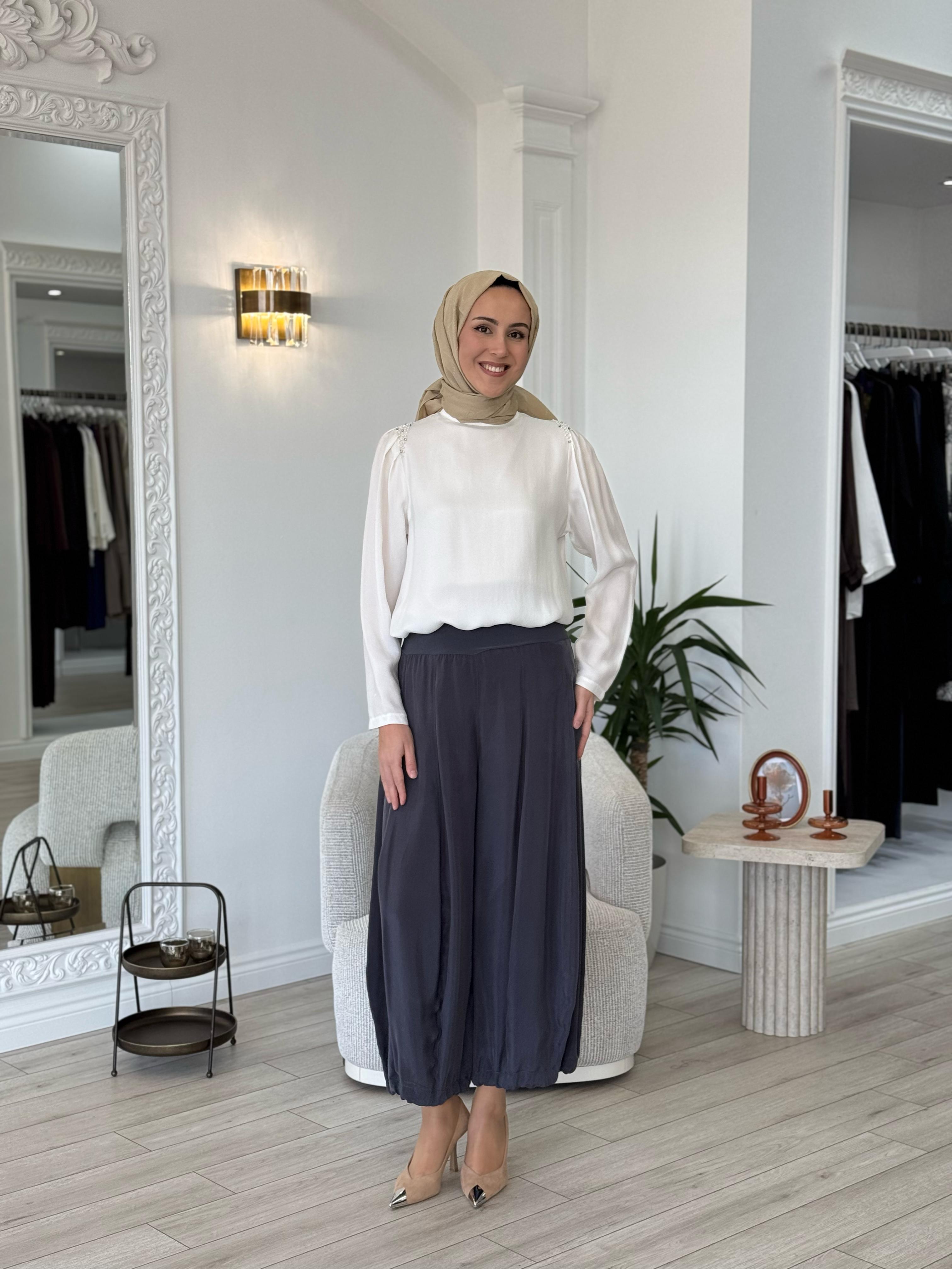 Misswhence Şalvar Pantolon Gri 35603