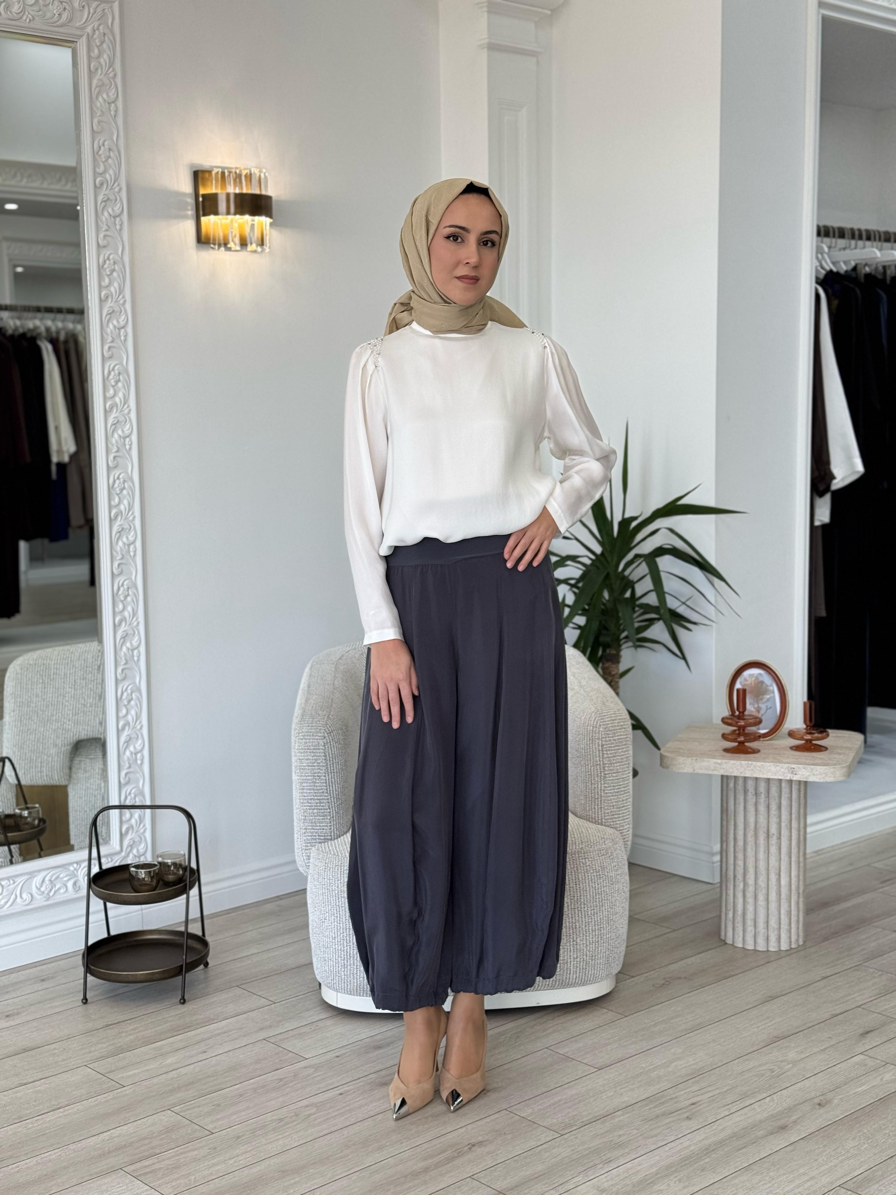 Misswhence Şalvar Pantolon Gri 35603