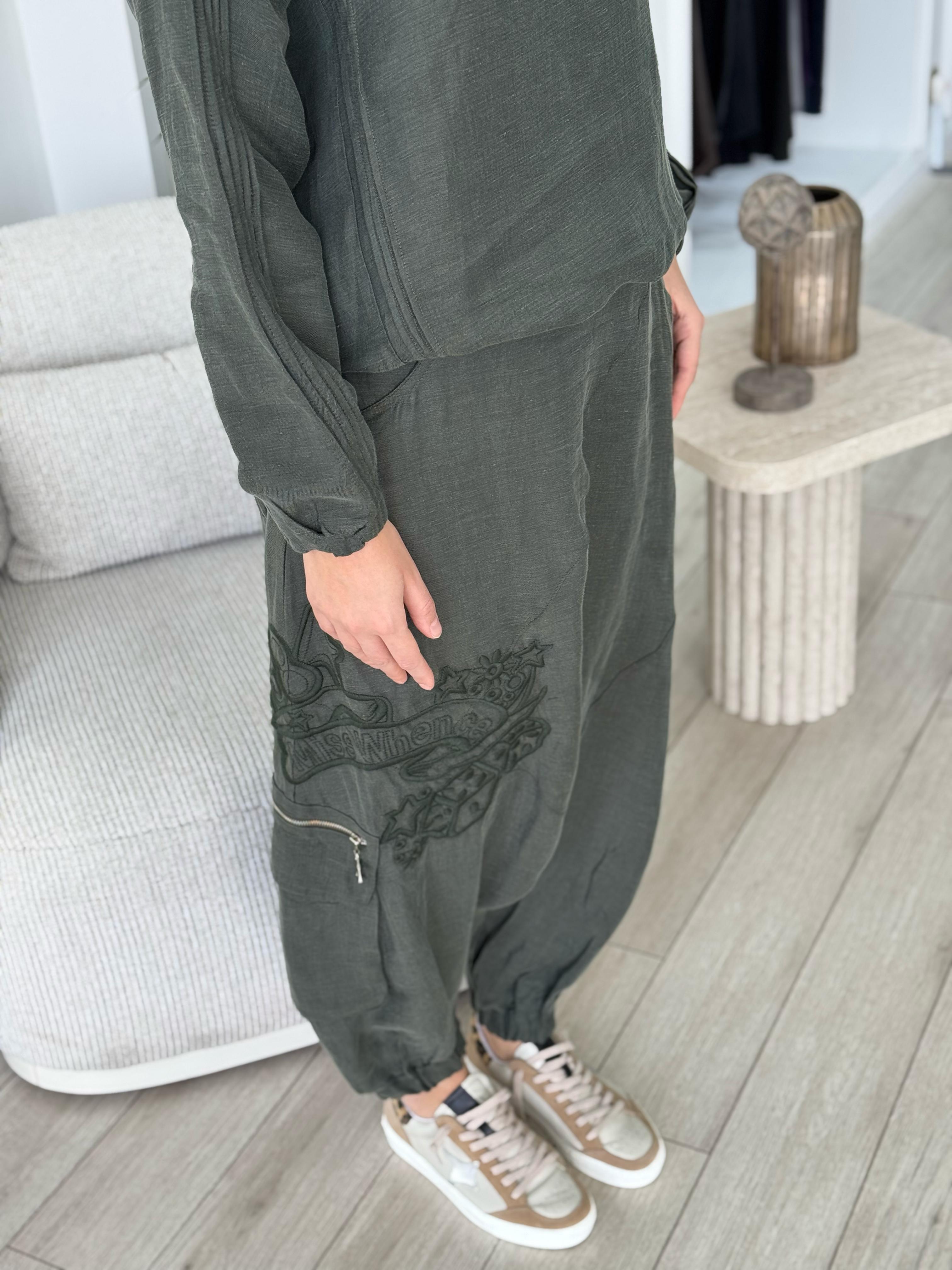 Misswhence Şalvarlı Tunik Takım Haki 37002