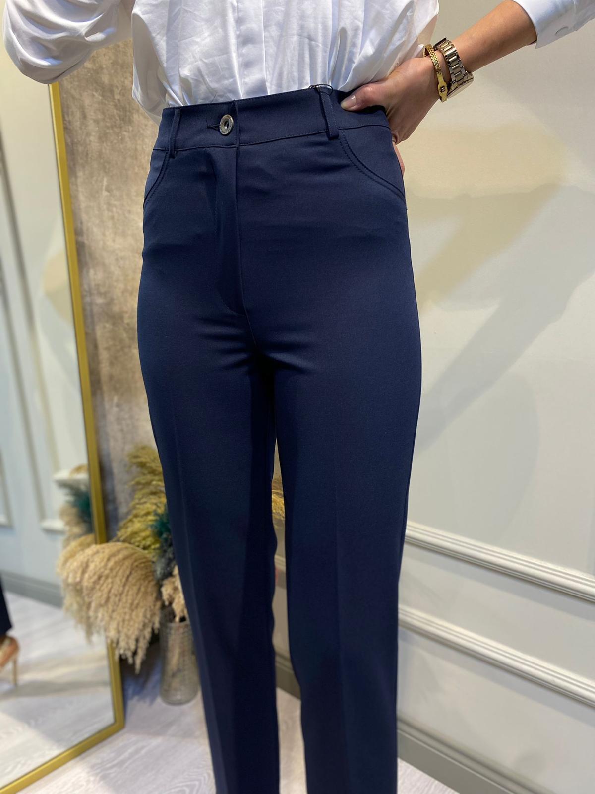 MissWhence Sigarette Lacivert Pantalon 31116