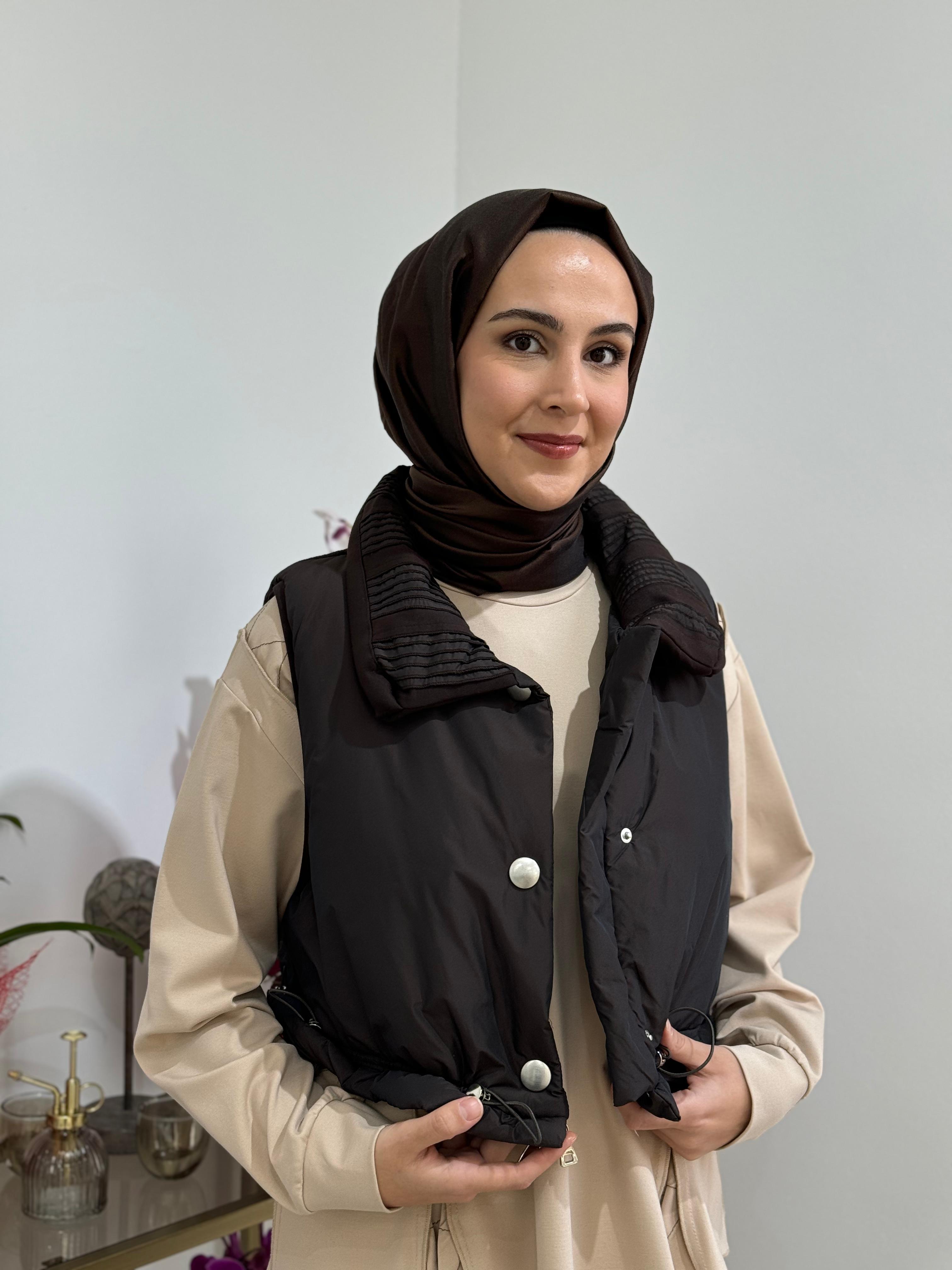 Misswhence Şişme Yelek Siyah 36702