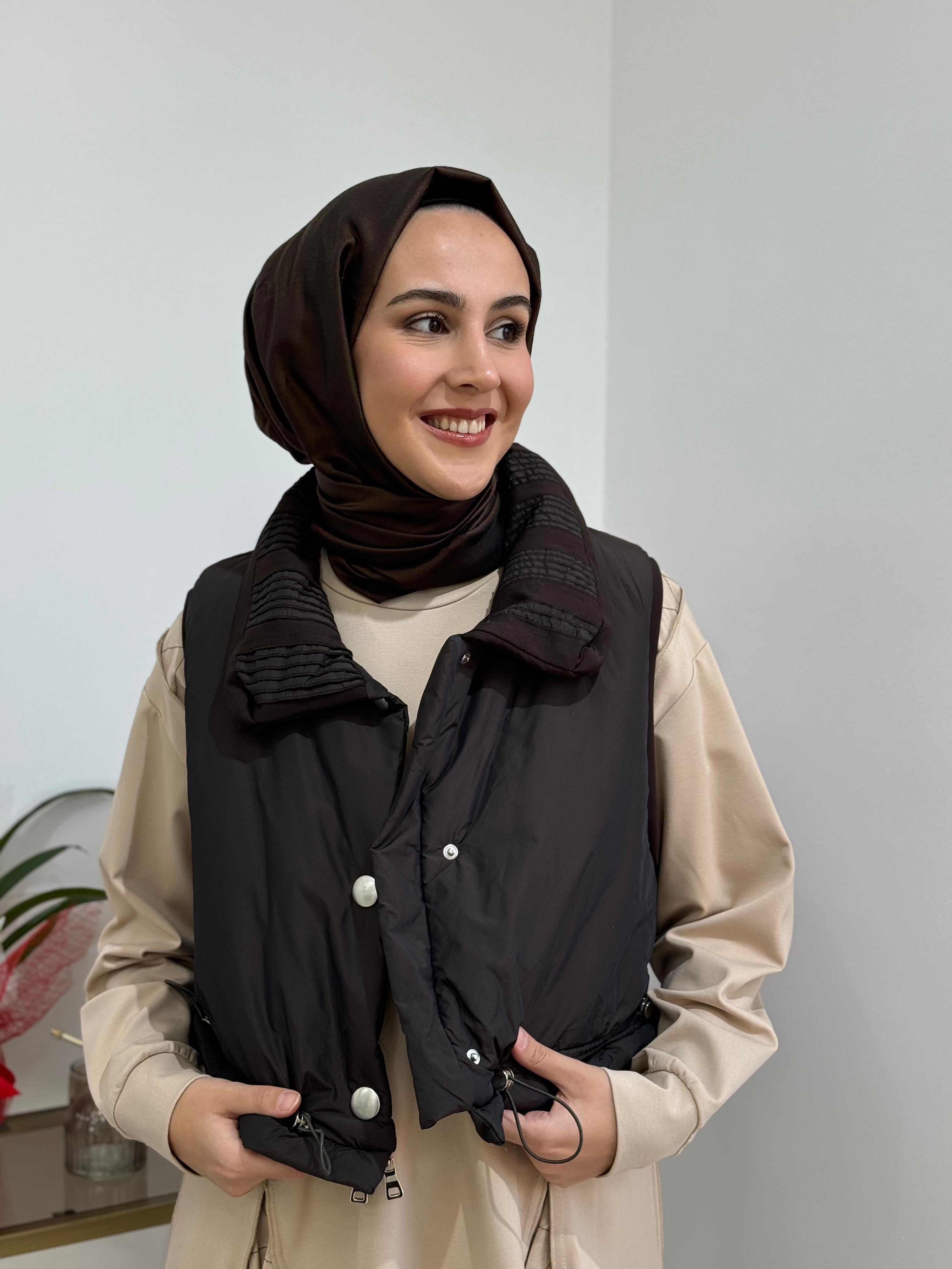 Misswhence Şişme Yelek Siyah 36702