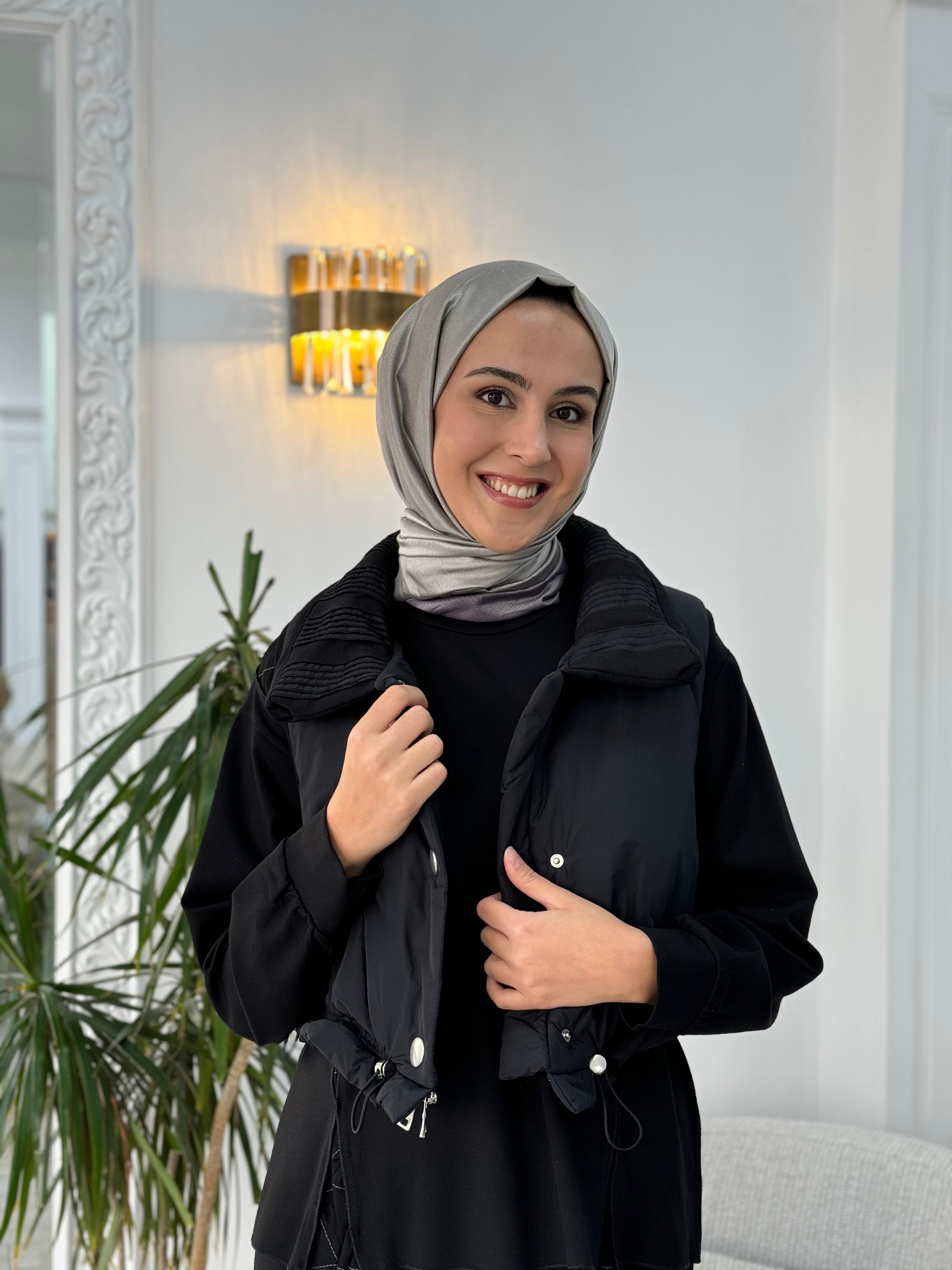 Misswhence Şişme Yelek Siyah 36702