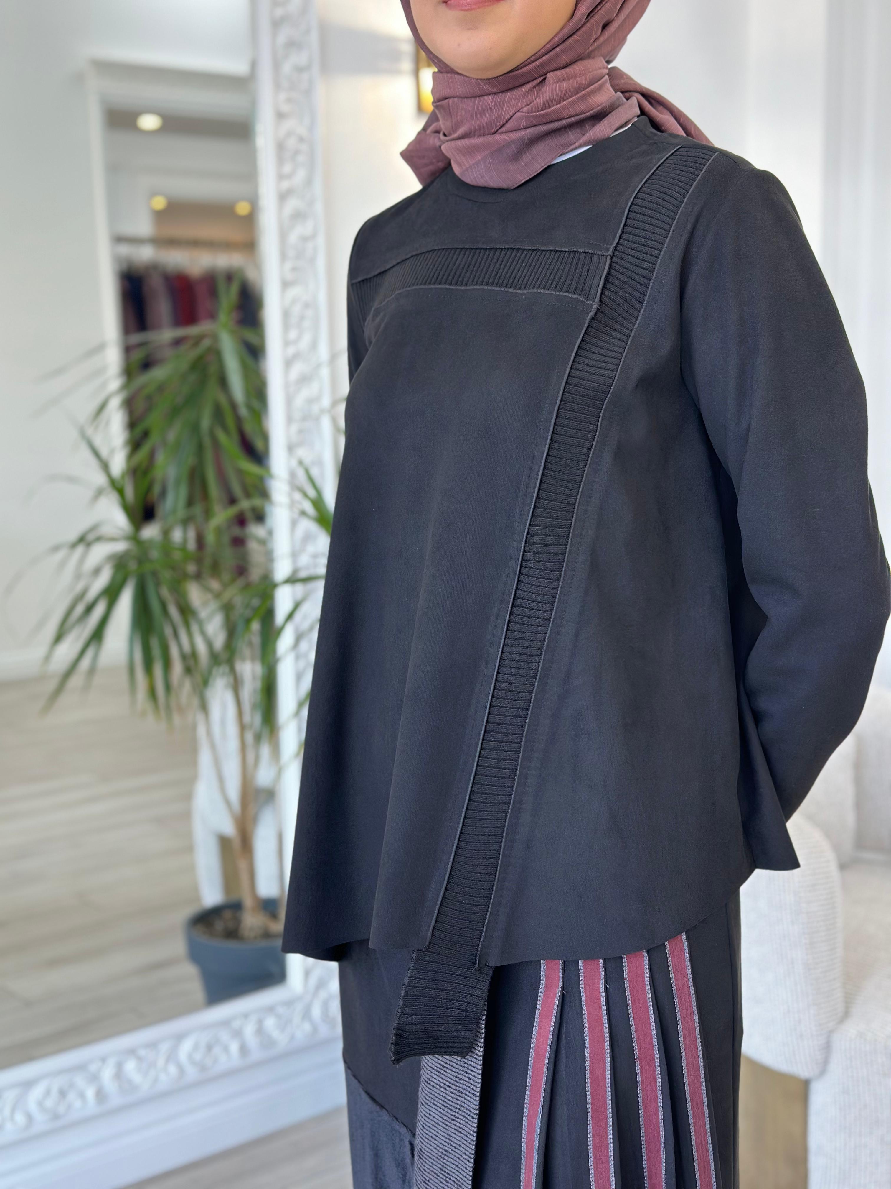 Misswhence Siyah Tunik 36022