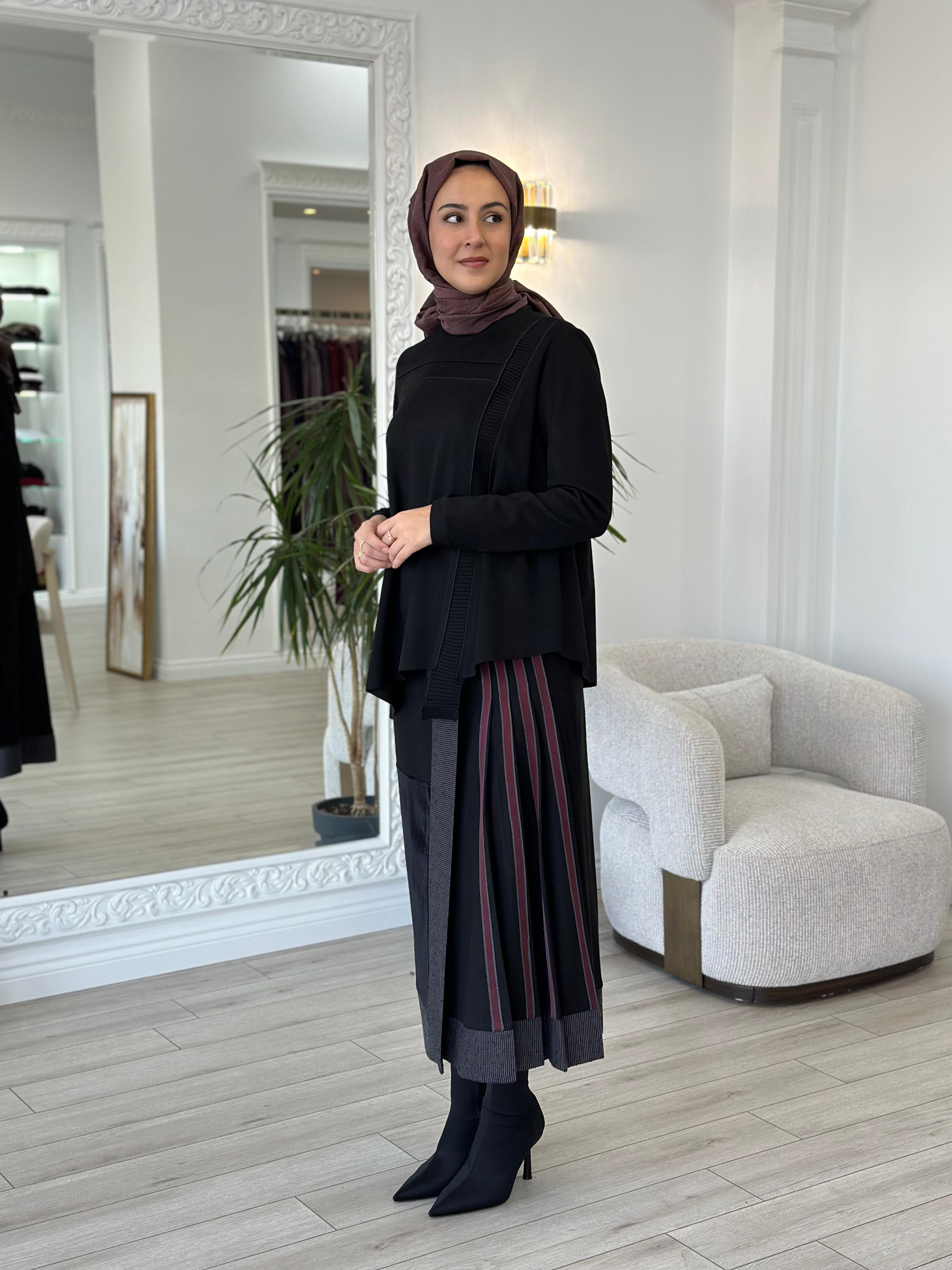 Misswhence Siyah Tunik 36022